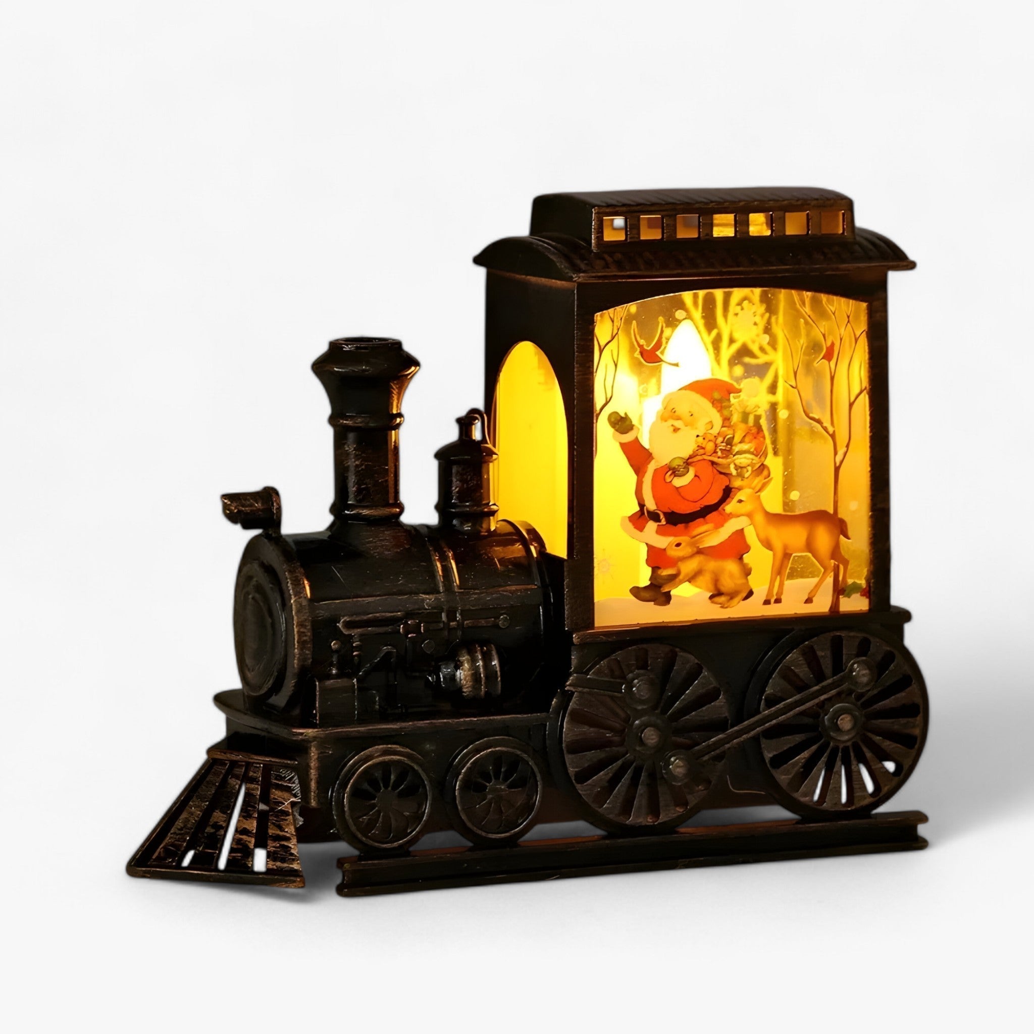 Luci del treno d'epoca - Luci a batteria portatili - Decorazione festiva per Natale e per le feste - Babbo Natale con gli animali 1 +1 GRATIS - batteria Christmas gift decorazione epoca feste festiva home & garden home decor luci luci treno - Concept Palermo
