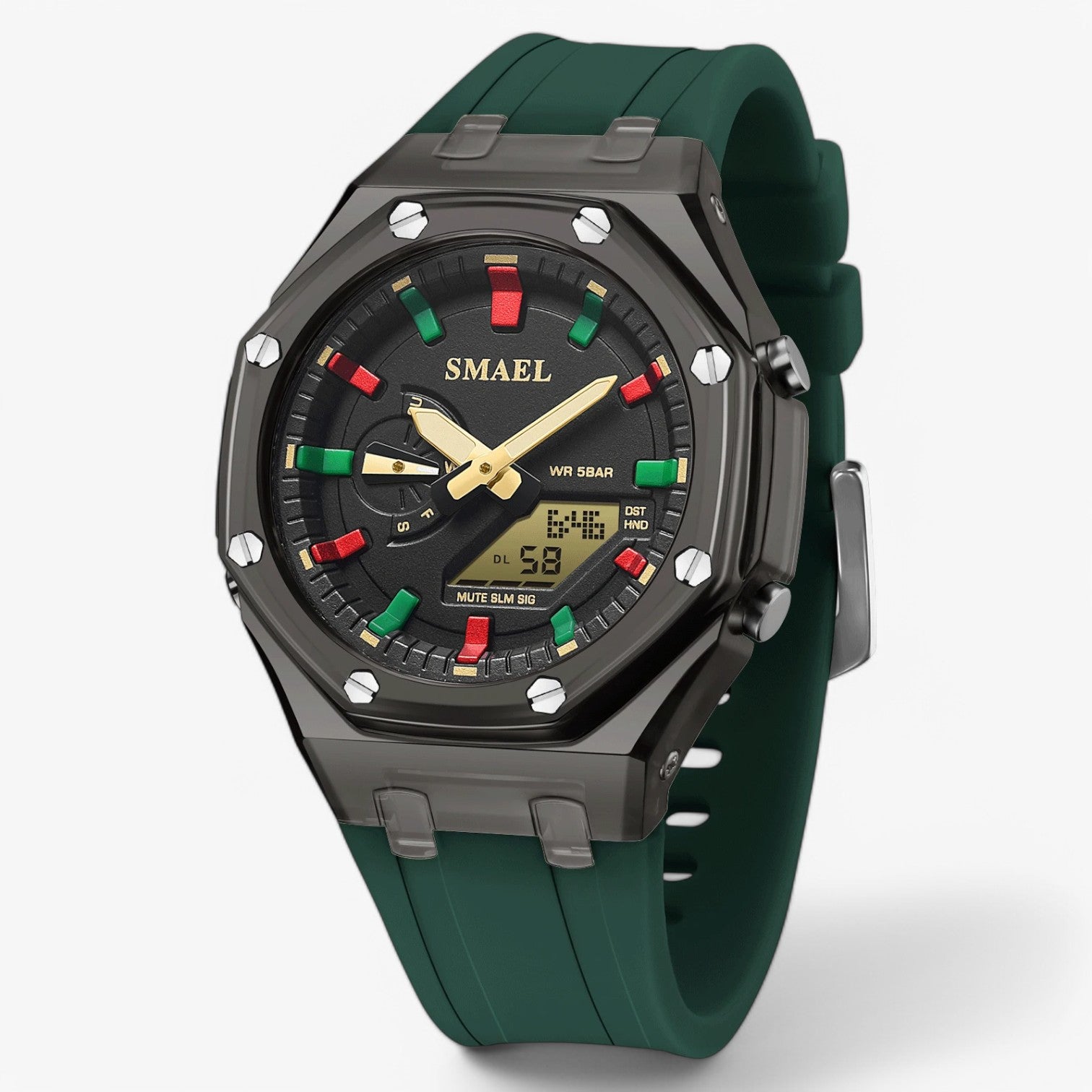 Impermeabile e doppia visualizzazione dell'ora - Verde Scuro - dell doppia female watch impermeabile impermeabile doppia visualizzazione watch watch for women watches women watch wrist watches for women - Concept Palermo