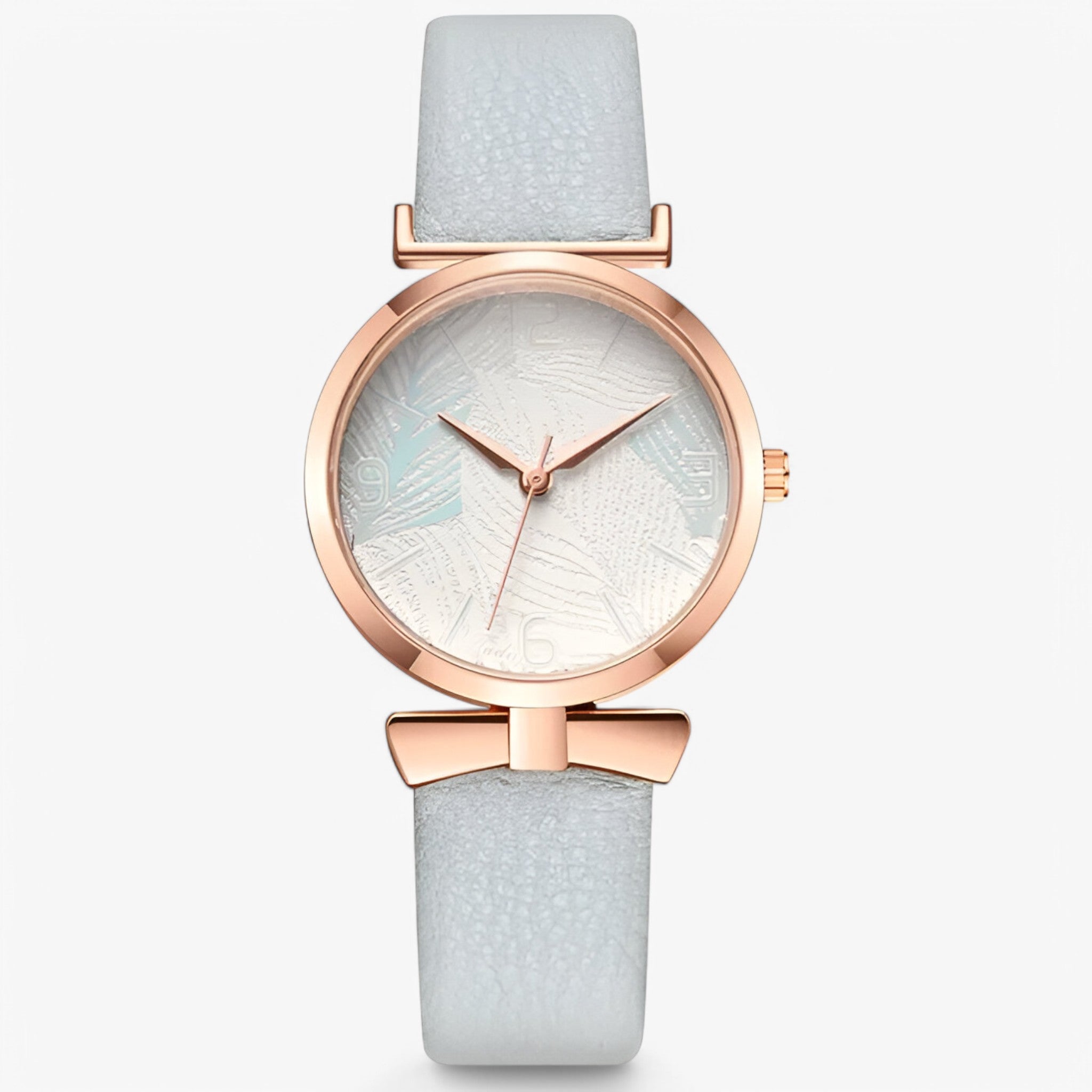 Orologio Digitale Donna al Quarzo Elegante con Motivo Foglia - Azzurro - alla cinturino digitale donna female watch foglia moda motivo orologio watch for women - Concept Palermo