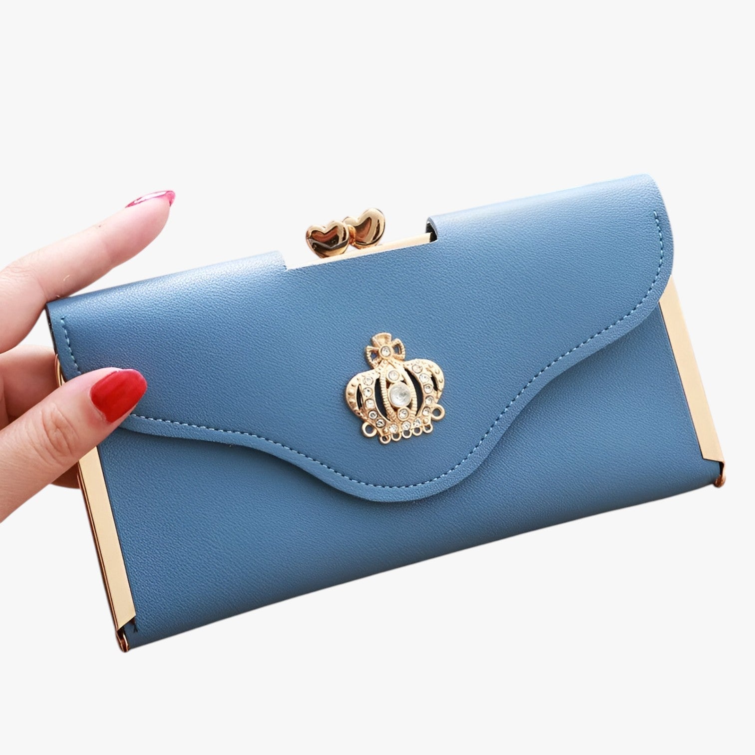 Portafoglio da donna Luxe - Design, ampia suddivisione - Azzurro - ampia design donna luxe portafoglio portafoglio donna suddivisione wallet wallets womens wallet - Concept Palermo