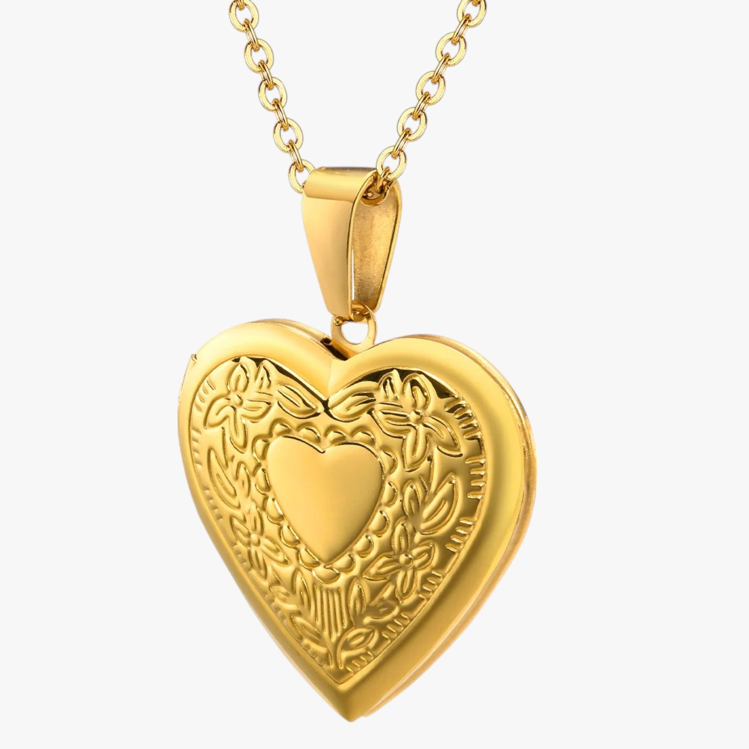Collana Cuore con Cornice Foto Personalizzata Lana - colore oro - collana collana cuore cornice cuore elegant womens necklaces Fashion Necklaces foto jewelry lana necklace NECKLACES Necklaces for Women personalizzata - Concept Palermo