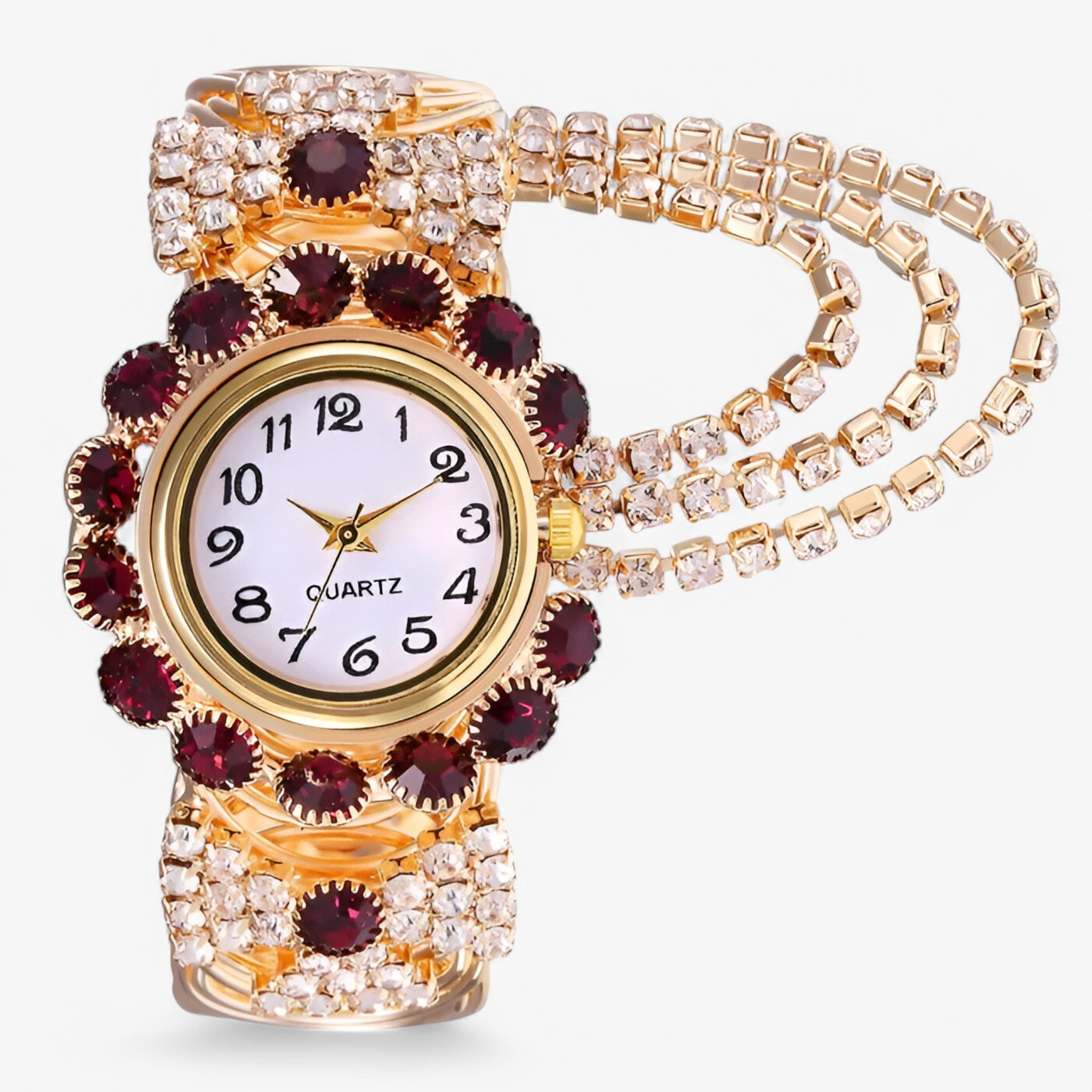 Orologio al quarzo con strass e cinturino in acciaio Uomo - Viola - acciaio cinturino female watch orologio orologio quarzo quarzo strass uomo watch for women watches - Concept Palermo