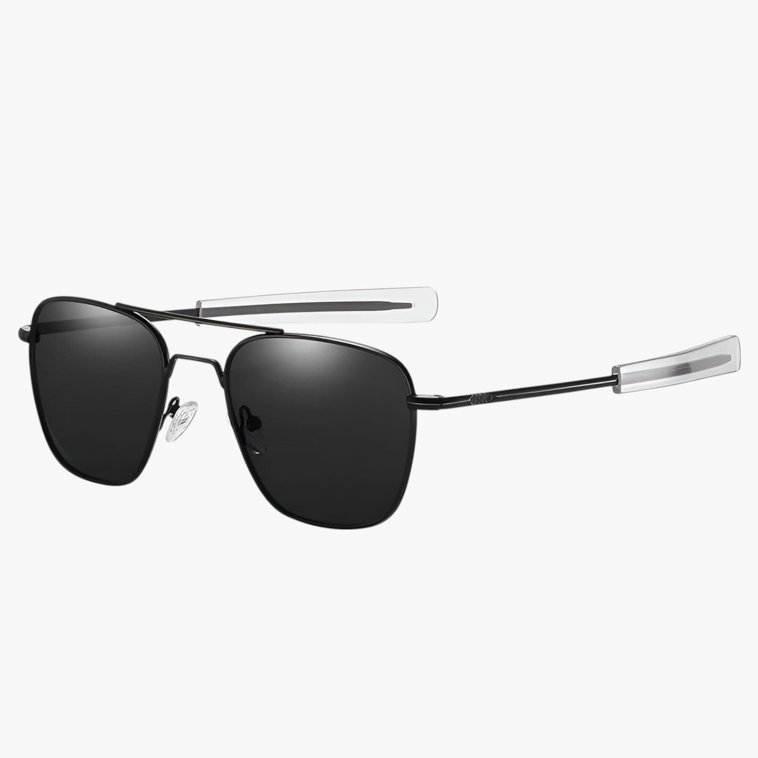 Occhiali da Sole Uomo Vintage in Metallo Leggero, Design Classico - Nero Nero Polarizzato - Fashion Sunglasses leggero mens sunglasses metallo occhiali occhiali sole sole sunglasses uomo vintage - Concept Palermo
