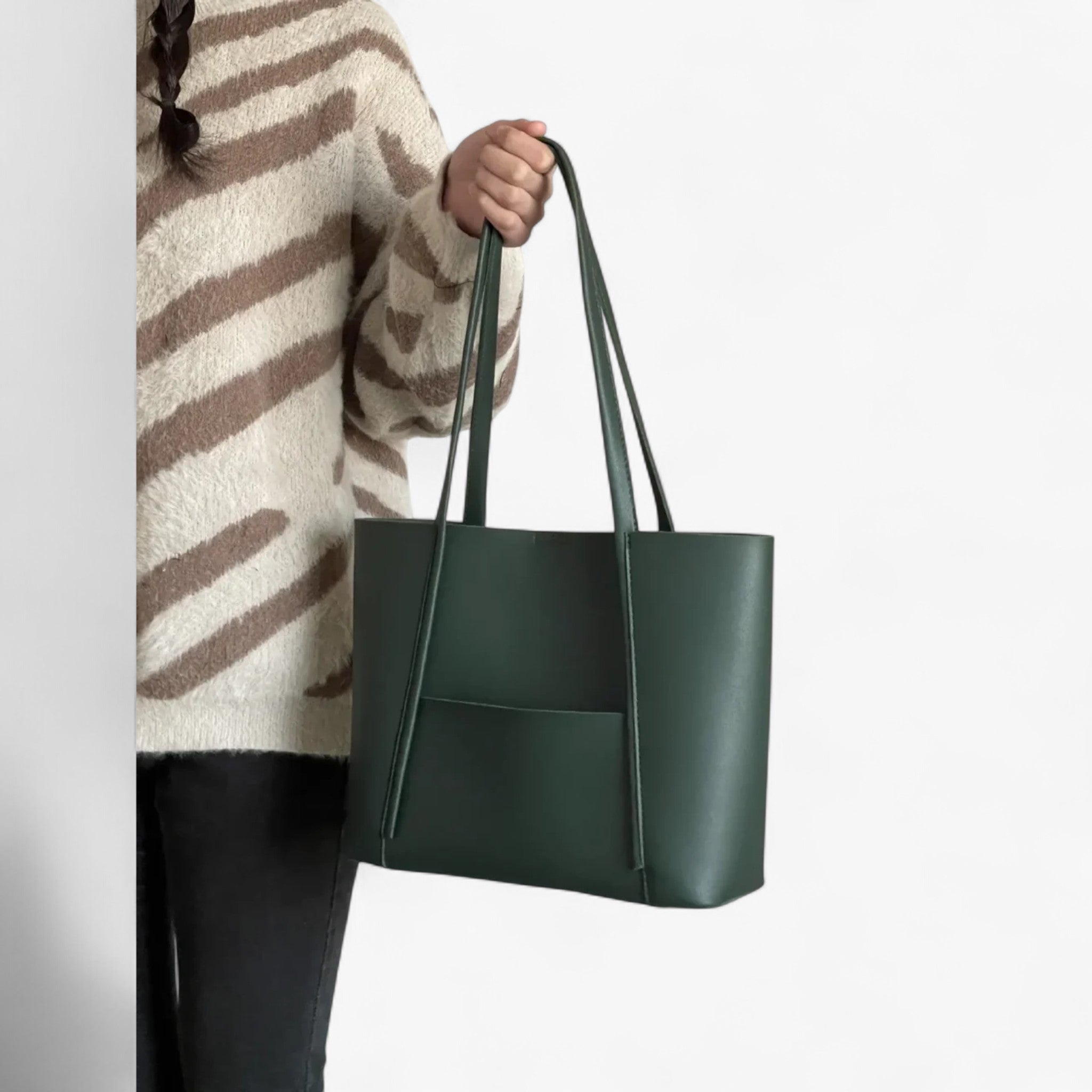 Borsa Stella con manici superiori - Verde - Bags borsa borsa stella handbags manici Shoulder Bags stella superiori women bags Women's handbags - Concept Palermo
