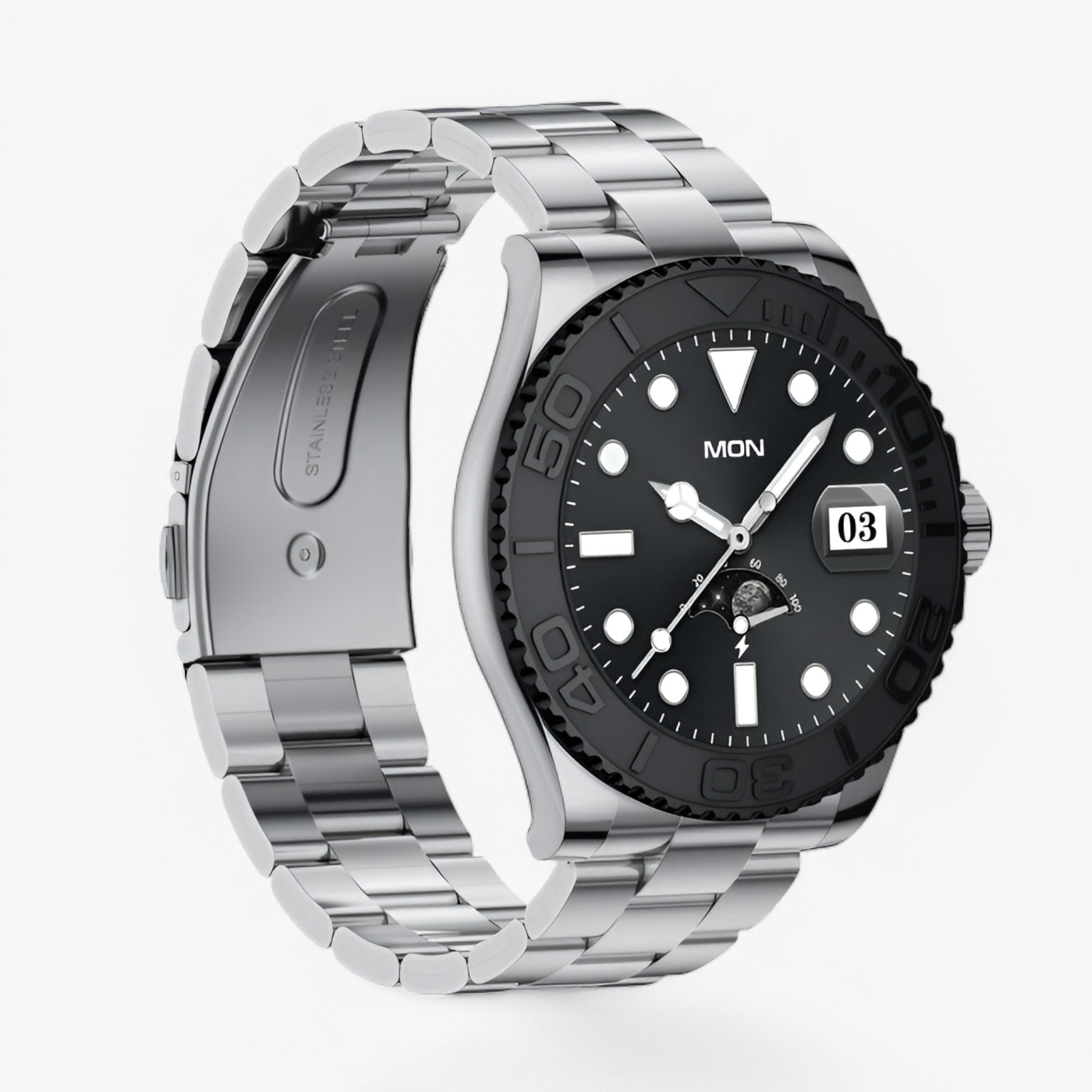 Smartwatch Uomo Lusso AMOLED, Elegante Orologio Intelligente con Display HD - Nero - accessoires amoled display gadgets horloges smartwatch smartwatch display uomo verlichting watches - Concept Palermo