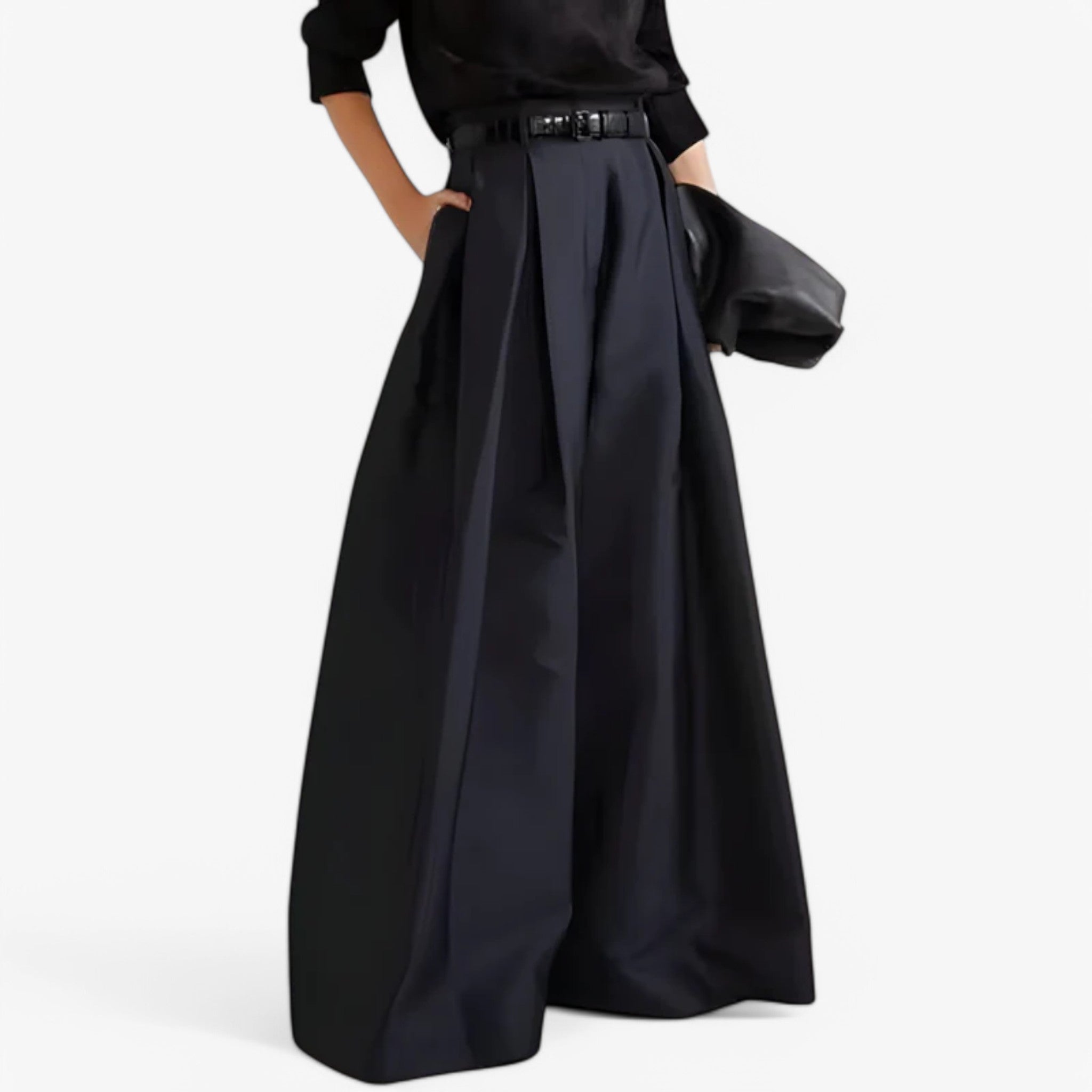 Pantaloni Donna Morbidi in Cotone Elastico S-XL - Comfort e Stile, Vari Colori - Blu Navy - confortevoli donna pantaloni pantaloni donna pants - Concept Palermo