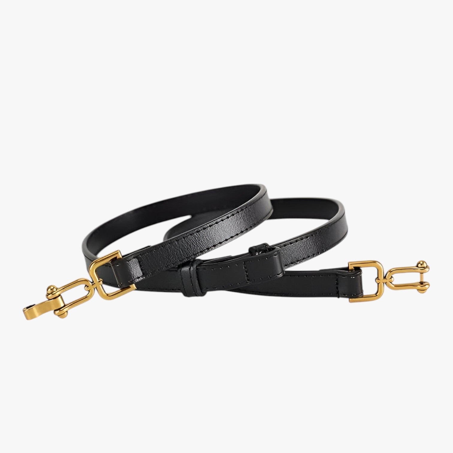 Cintura Sottile in Vera Pelle Nera da Donna Stile Coreano Elegante - - Belts cintura cintura sottile coreano pelle sottile stile waist belt for women Womens belt - Concept Palermo