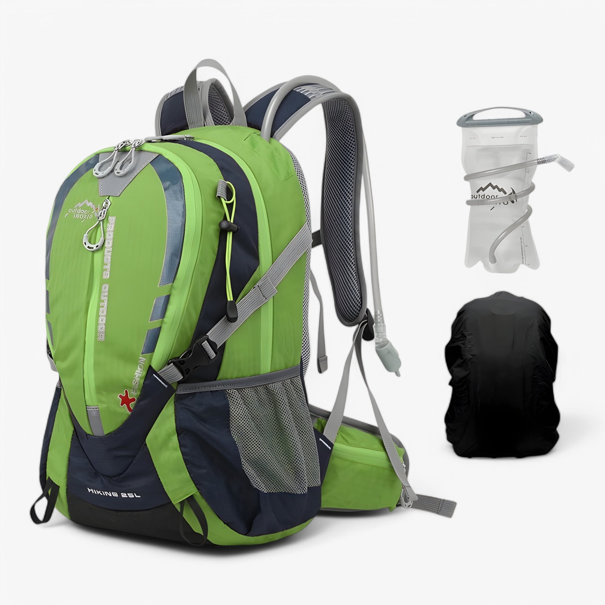 Zaino Idrico Trekking 25L Uomo, Leggero Traspirante per Escursioni, Corsa, Bici - Verde 2L Copertura pioggia - arthur | zaino idrico da 25l - €25 idrico uomo zaino zaino idrico - Concept Palermo