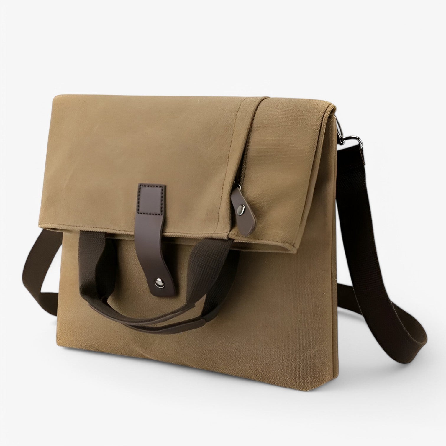 Borsa Tracolla Uomo Grande Grigia in Tela Canvas Resistente - Lavoro, Viaggio, Università - Caffè (30cm<Max Lunghezza<50cm) - Bags borsa canvas handbags mens bag tracolla uomini versatile versatile borsa - Concept Palermo