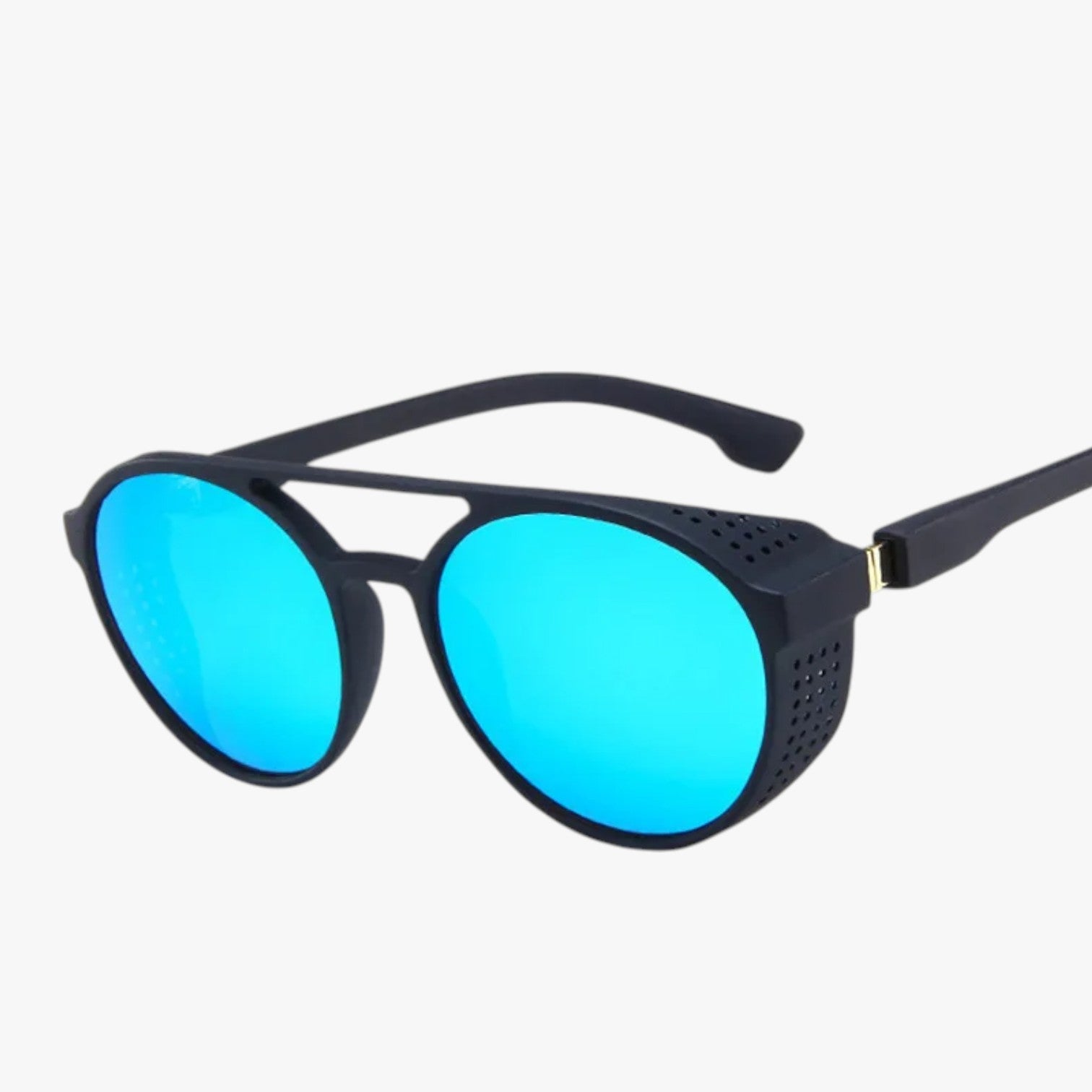 Occhiali da sole punk vintage per uomo - blu nero Come mostrato nella figura - Fashion Sunglasses mens sunglasses occhiali occhiali sole punk sole sunglasses uomo vintage - Concept Palermo