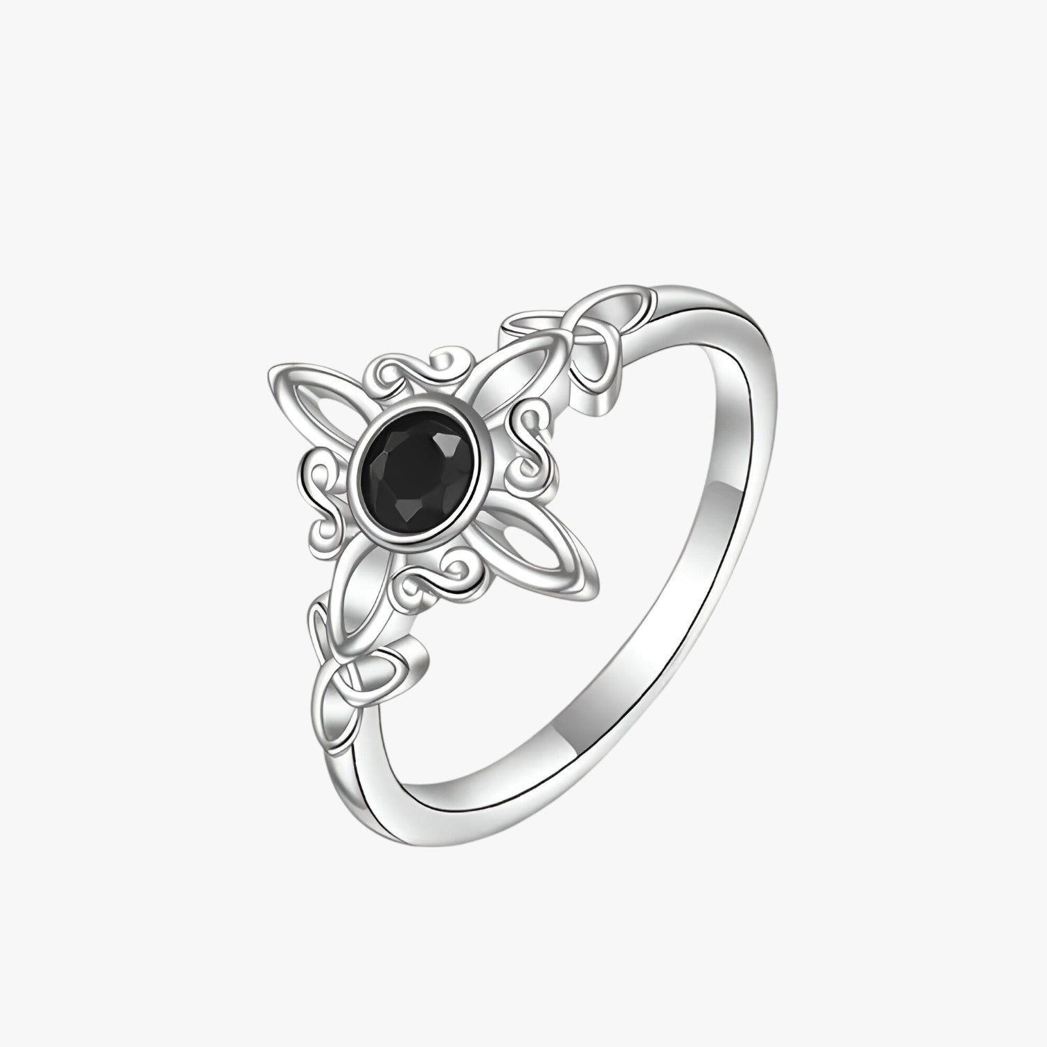 Anello in argento con potere spirituale e dettagli mistici - 6 nero ARGENTO PLACCATO - anello anello potere dettagli jewelry mistici potere Rings spirituale womens ring - Concept Palermo