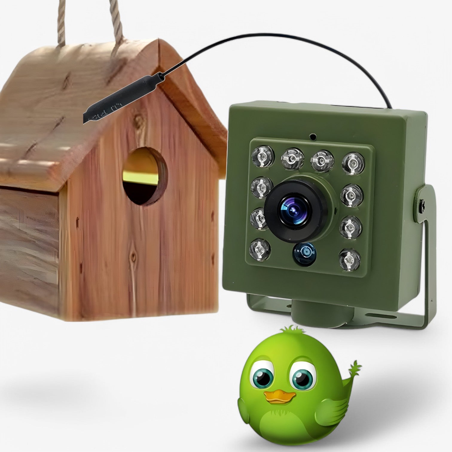 Telecamera WiFi con visione notturna e audio Legno - - audio camera gadget gadgets legno notturna telecamera telecamera wifi visione wifi - Concept Palermo