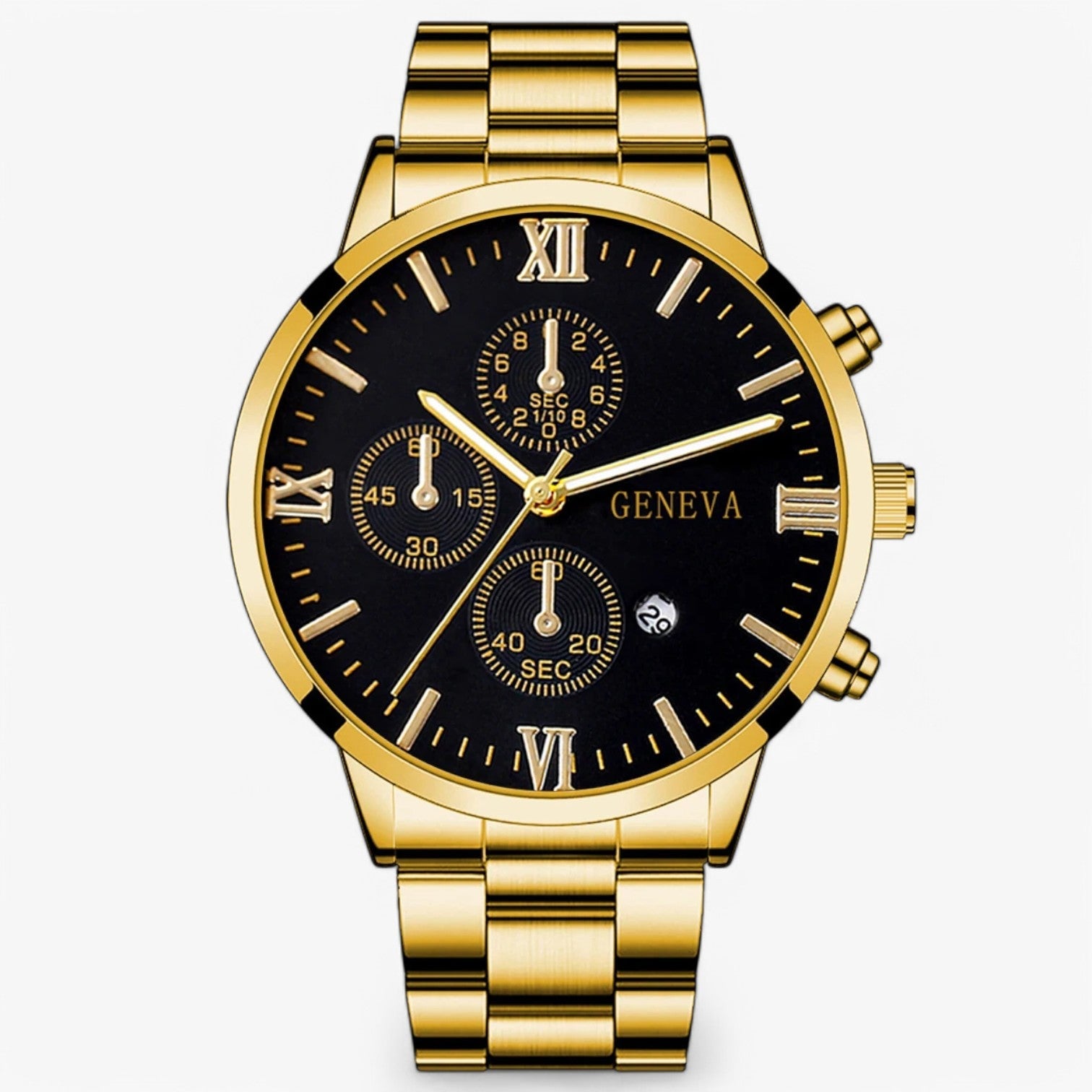 Set di orologi romani dorati - completo Uomo - - completo dorati mens accessory orologi orologi romani romani uomo watch watch for men watches - Concept Palermo
