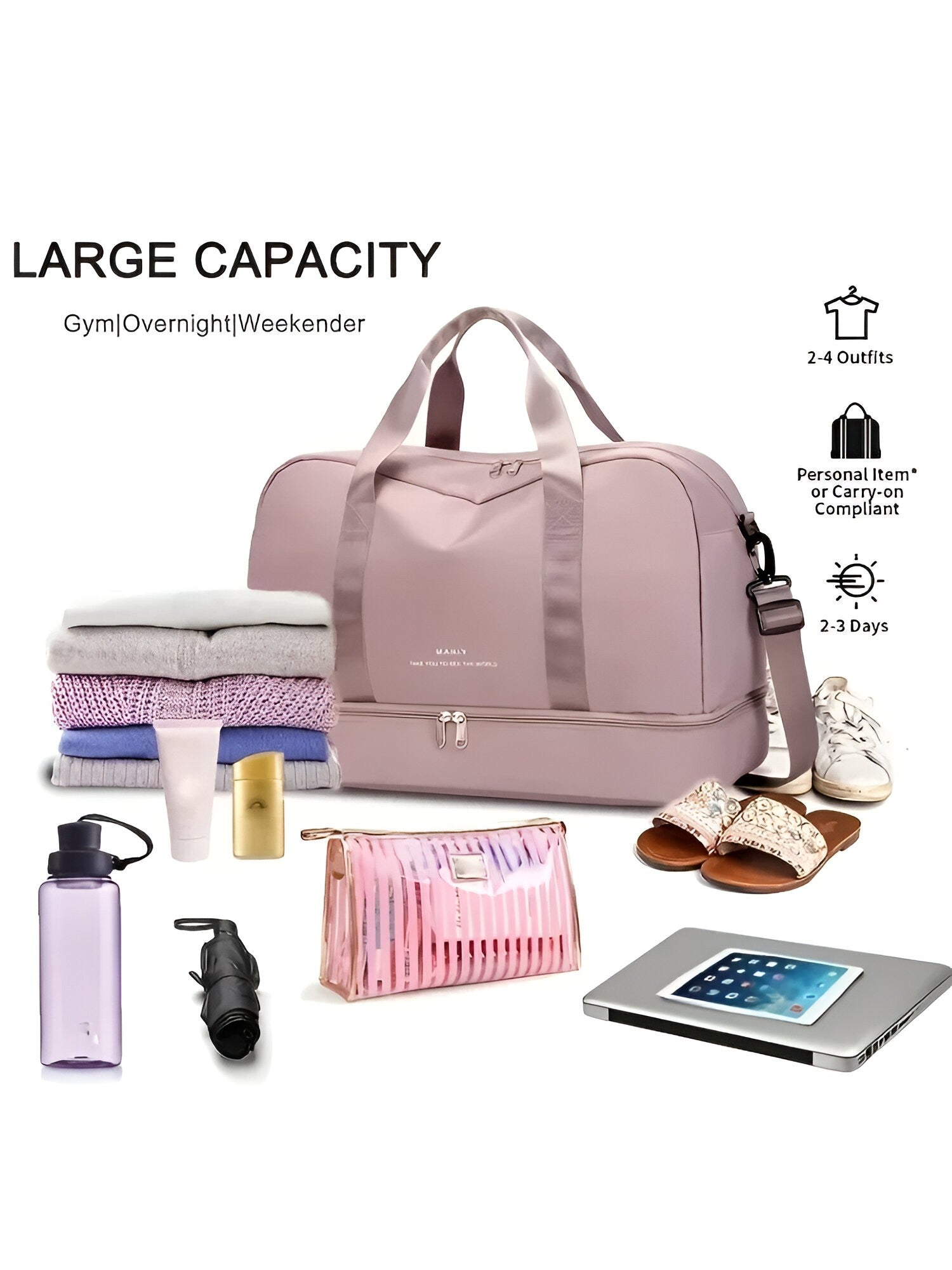Borsa da viaggio espandibile per sport e weekend - - bag bags borsa borsa viaggio espandibile Gift Gifts for women Handbag sport viaggio weekend women womens fashion - Concept Palermo