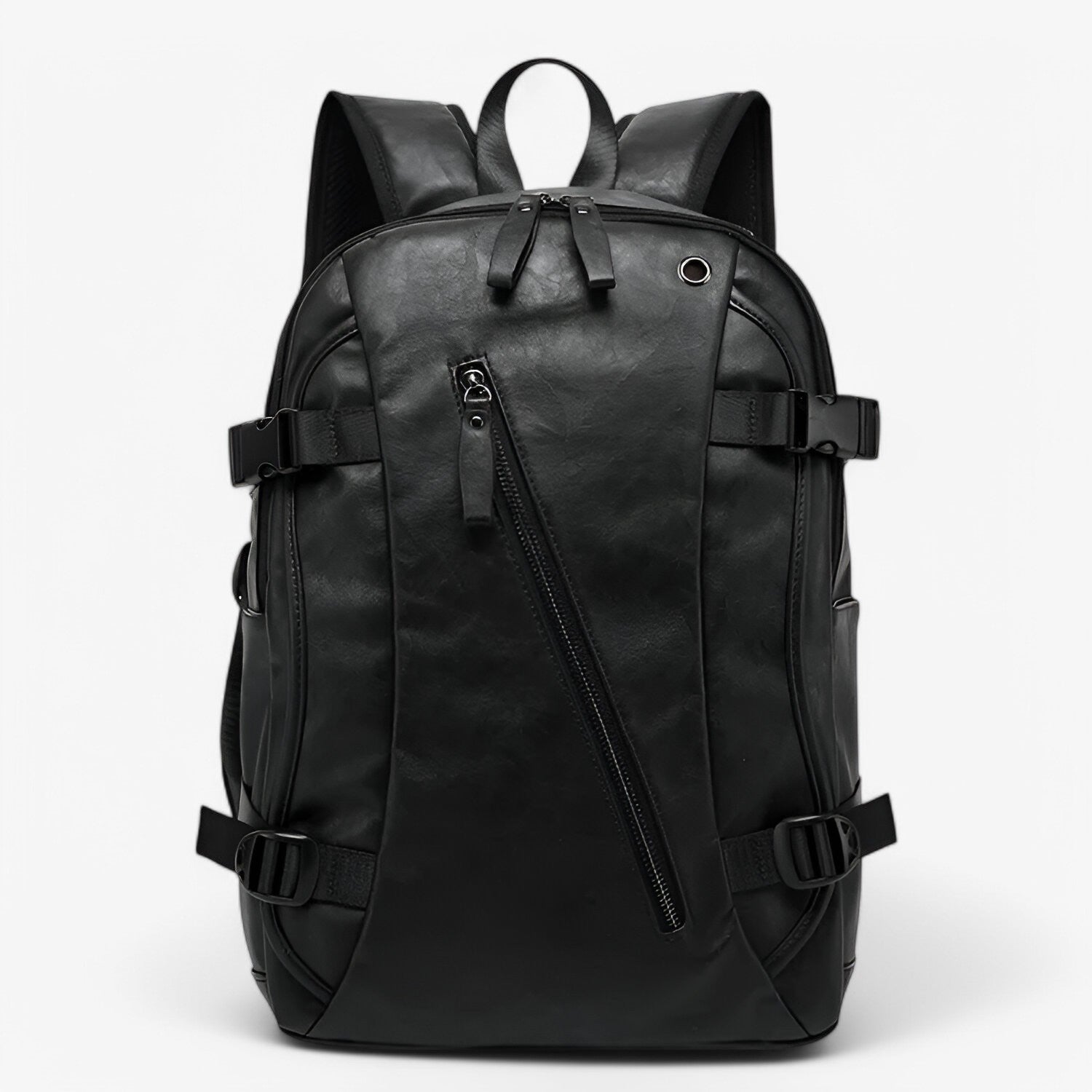 Zaino Uomo in Vera Pelle Nera - Elegante e Funzionale per Lavoro e Viaggio - Nero - accessoires bags pelle tassen uomo zaino zaino pelle - Concept Palermo