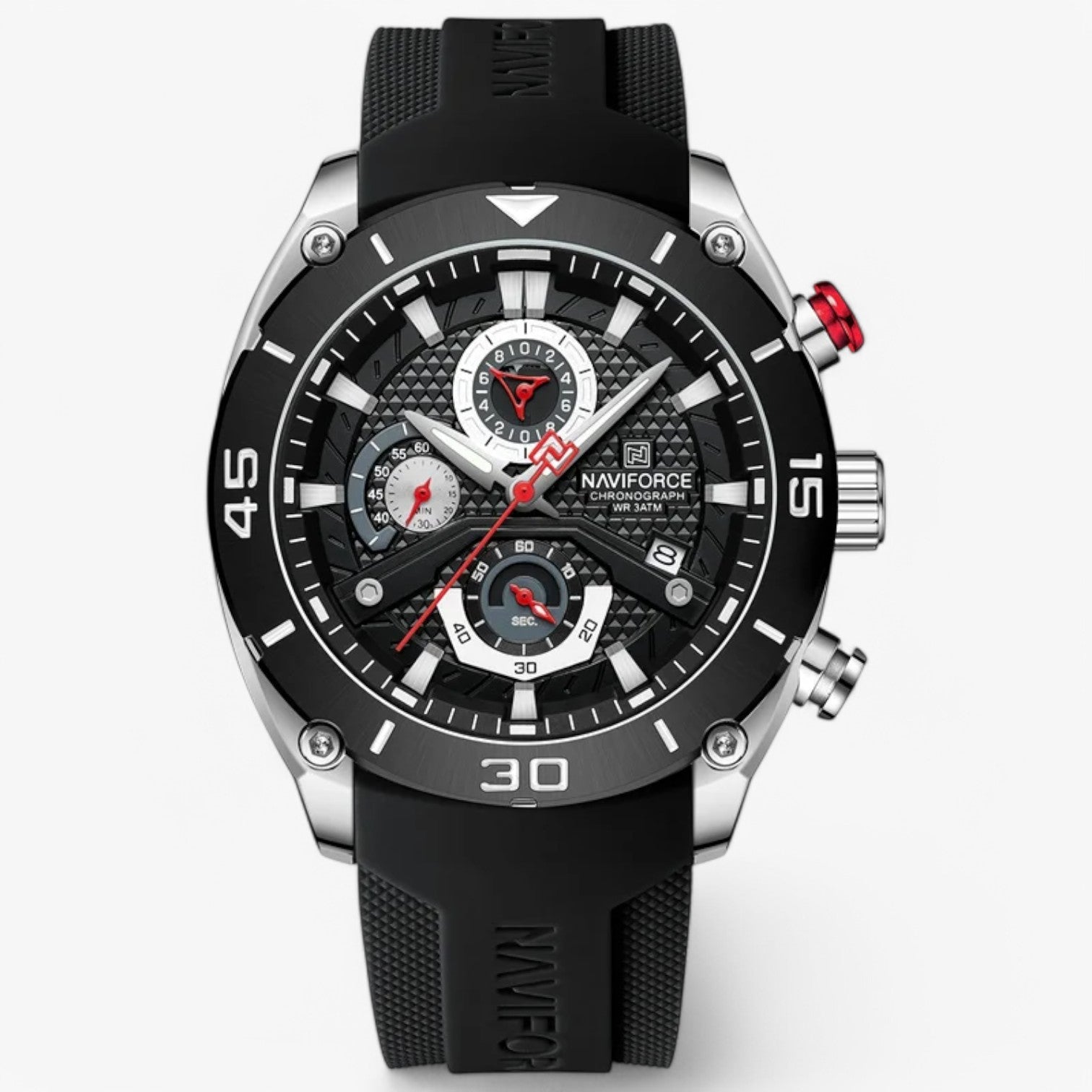 Orologio sportivo impermeabile per ogni avventuriero Uomo - Nero Argento - avventuriero impermeabile mens accessory ogni orologio orologio sportivo sportivo uomo watch watch for men watches - Concept Palermo