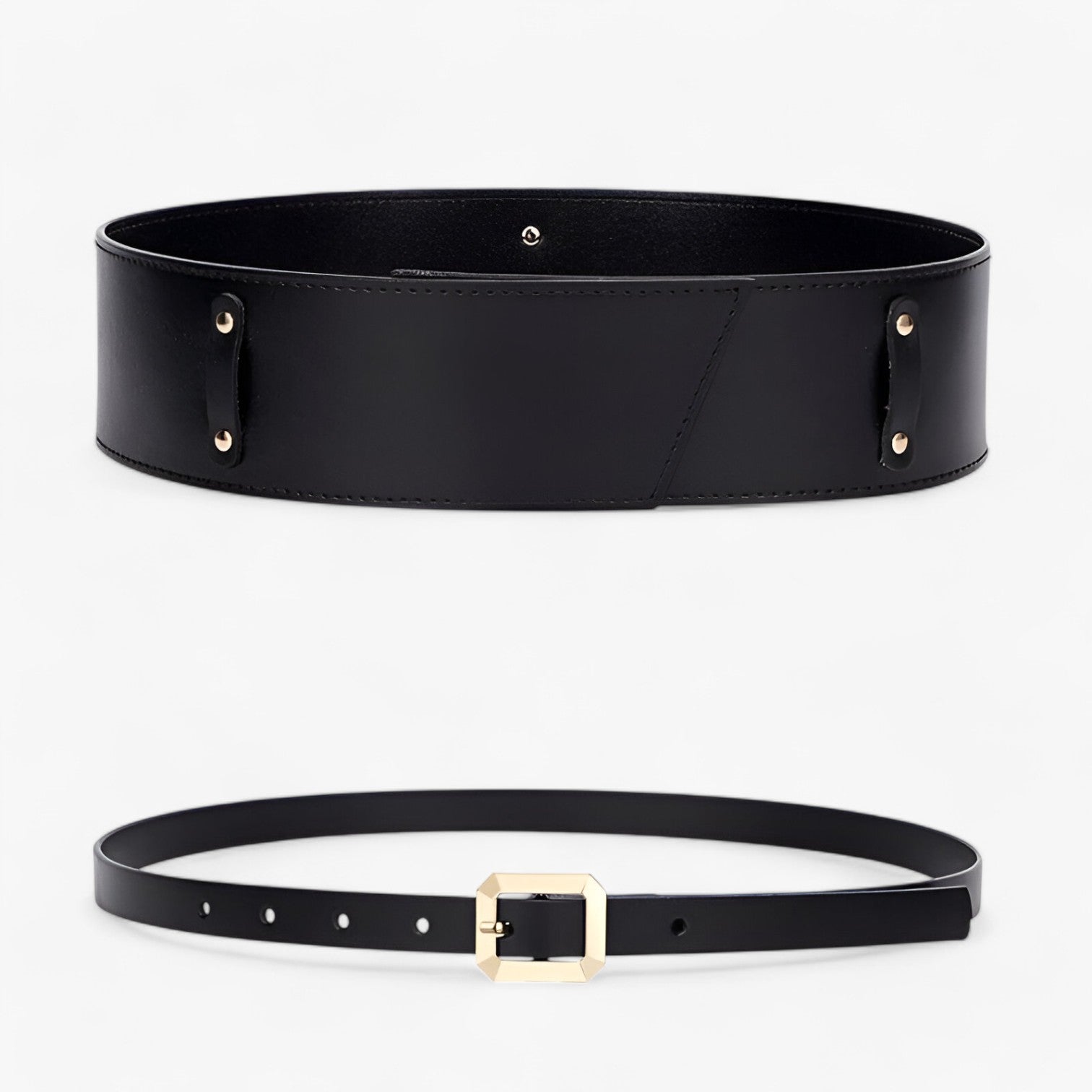 Cintura Uomo in Vera Pelle Nera Multifunzione Elegante e Resistente - - belt buckle women Belts cintura cintura vera multifunzionale pelle stile vera waist belt for women women's belt - Concept Palermo