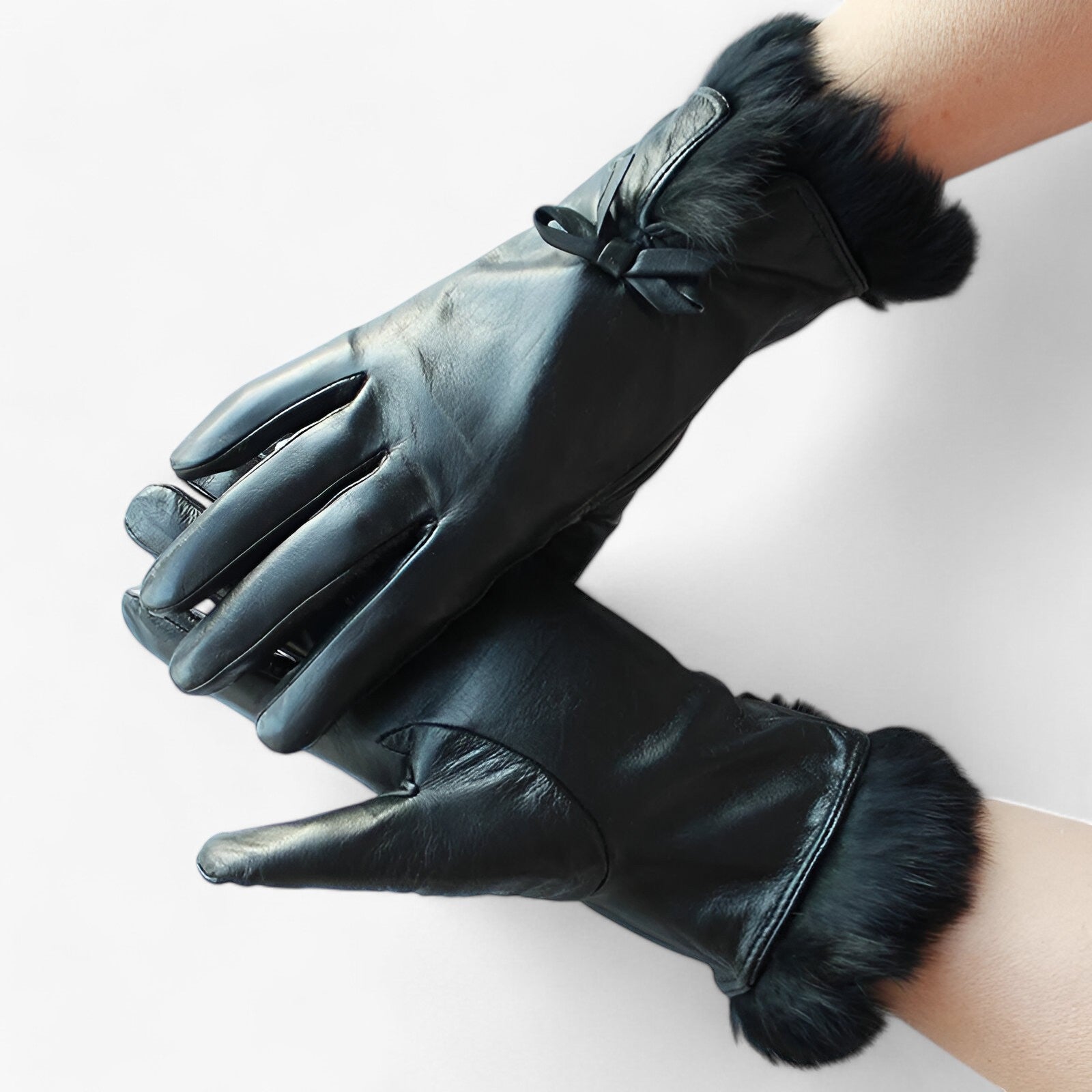 Guanti in pelle caldi - Comfort e stile - nero - caldi comfort gloves gloves & mittens guanti guanti pelle pelle stile winter gloves womens fasion - Concept Palermo
