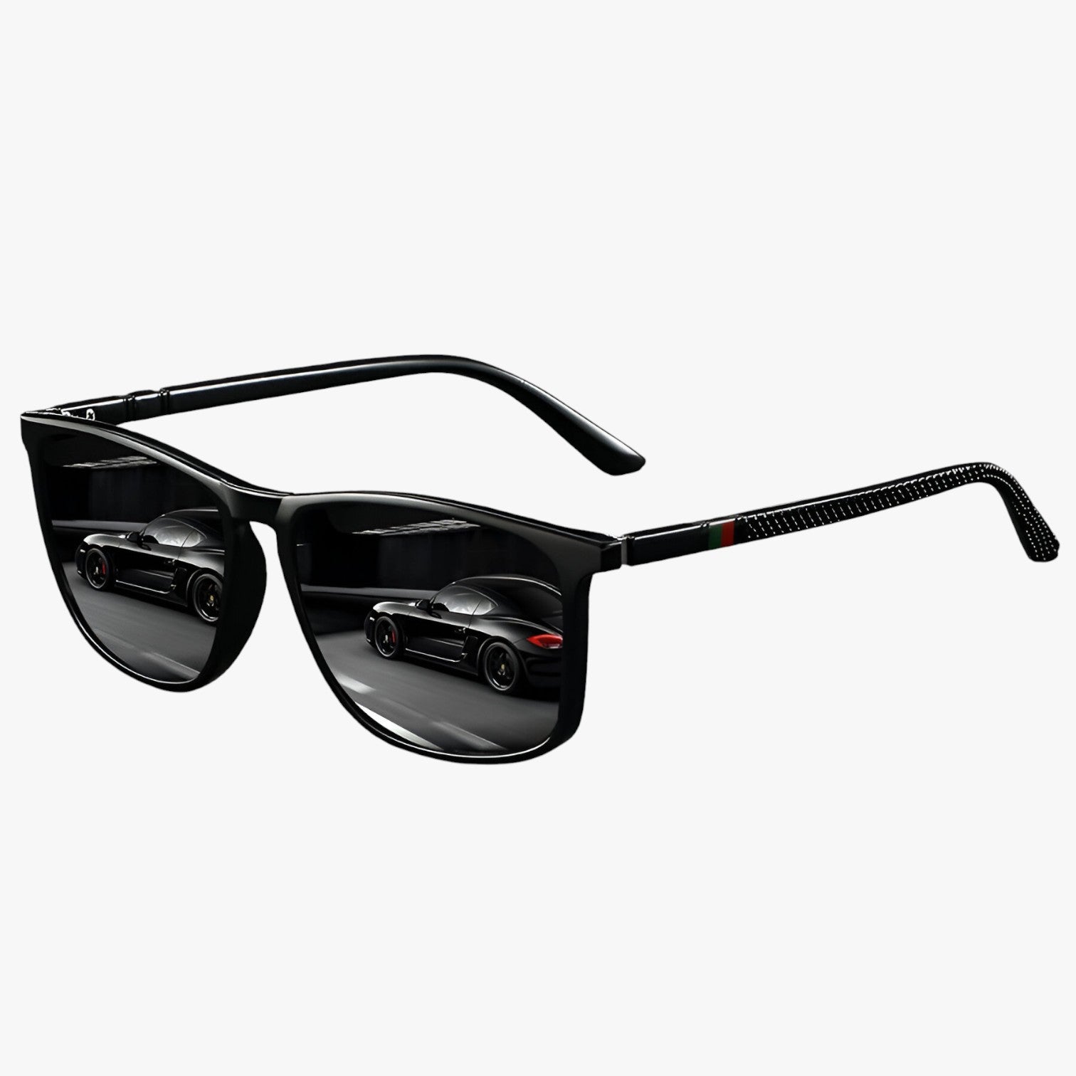 Occhiali da Sole Uomo Polarizzati Vintage Bianco/Nero, Protezione UV400 - - Fashion Sunglasses mens sunglasses occhiali occhiali polarizzati polarizzati strisce sunglasses uomo vintage - Concept Palermo