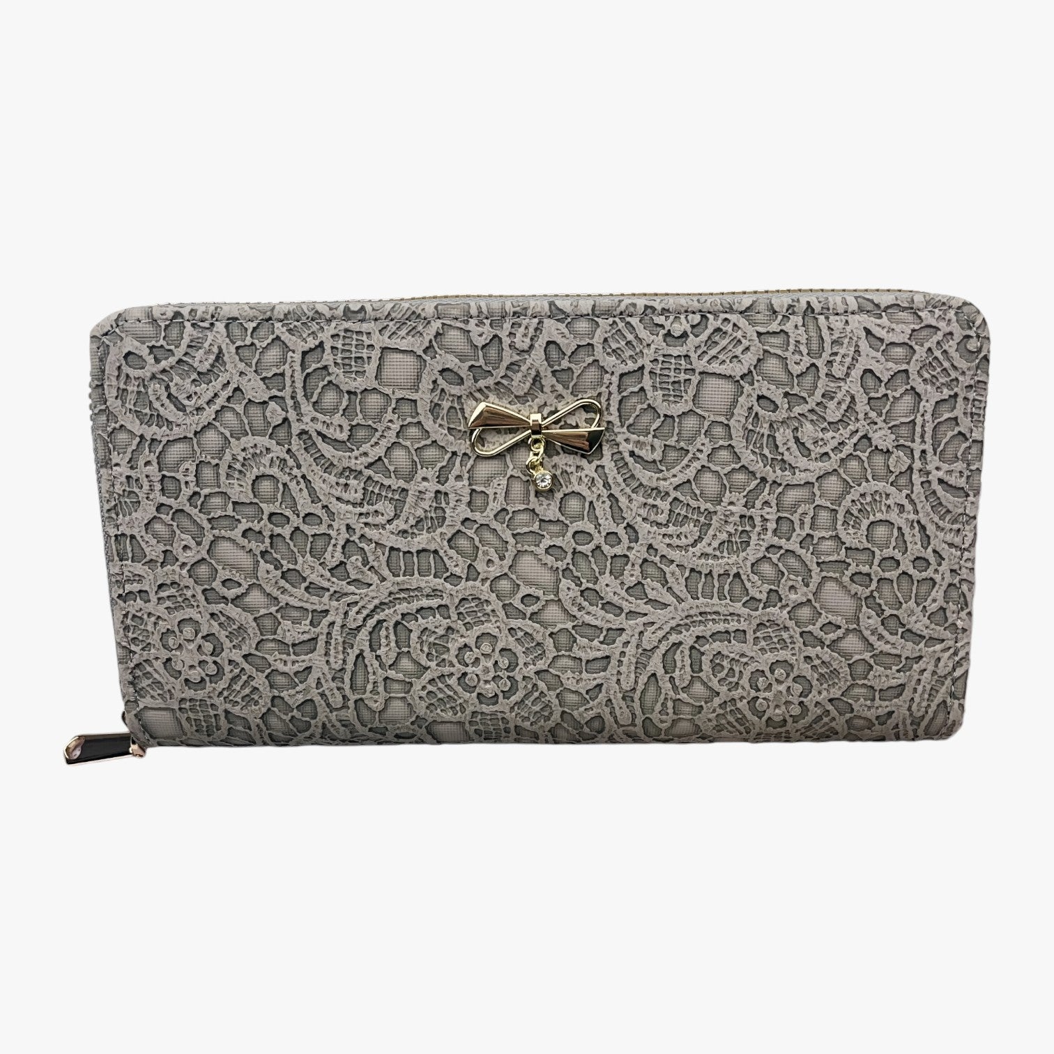 E Capiente con Rilievi in Pizzo - Viola Chiaro - capiente capiente rilievi pizzo rilievi wallet wallets womens wallet - Concept Palermo