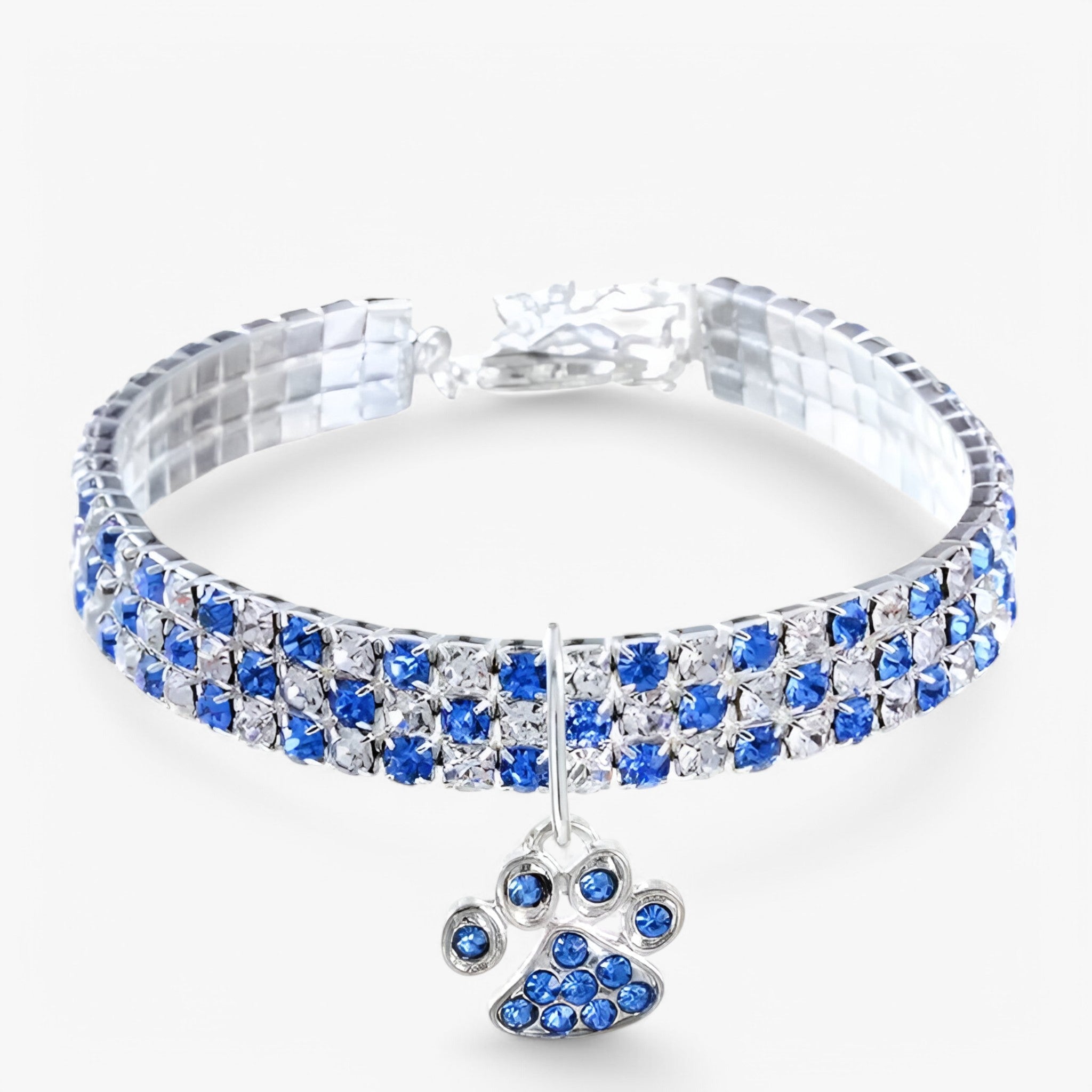 Collana Uomo Lusso Argento 925 con Pendente Diamante CZ Cristallo Elegante - Blu - collana collana cristallo cristallo diamante pendant pets & supplies uomo - Concept Palermo