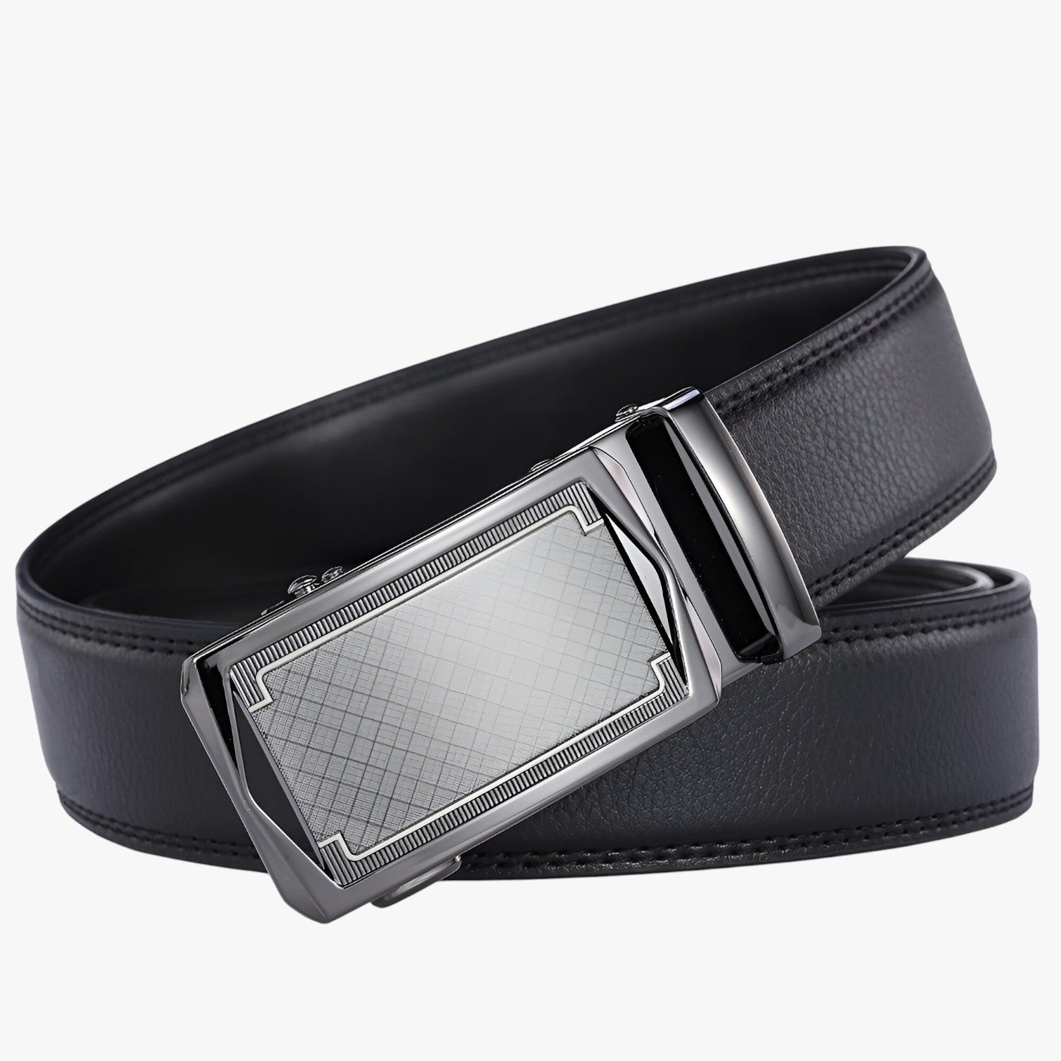 Cintura Uomo Automatica in Pelle Nera Regolabile per Ogni Occasione Elegante - - automatica Belts cintura cintura automatica men's belt occasione ogni uomo waist belt for women Womens belt - Concept Palermo