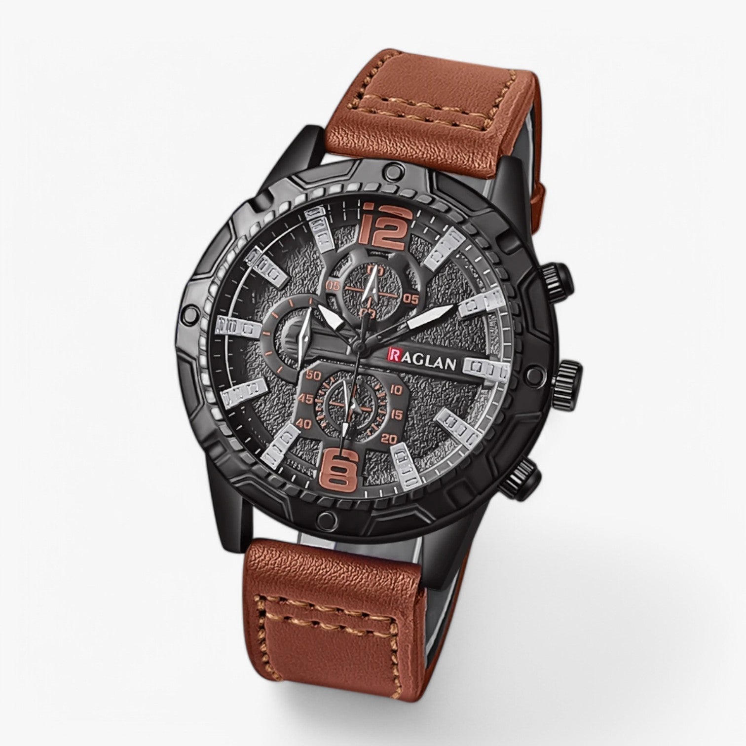 Orologio da Polso in Pelle per Uomini Uomo - Marrone scuro - mens accessory orologio orologio polso pelle polso uomini uomo watch watch for men watches - Concept Palermo