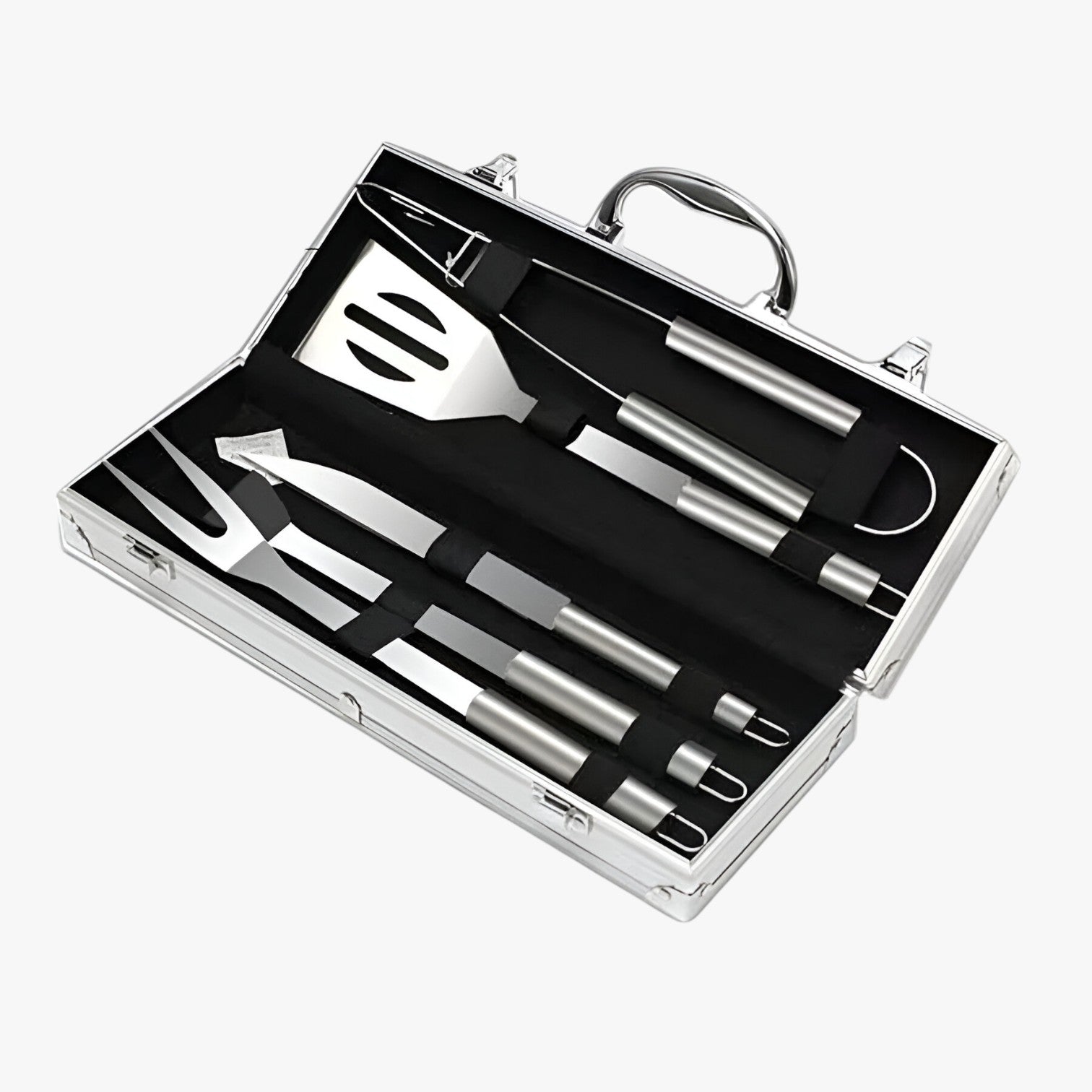 Set BBQ Portatile Completo in Acciaio Inox con Utensili - Ideale per Campeggio e Giardino - - completo completo ultimo Kitchen kitchen & dining kitchen tools portatile sostenibile ultimo uomo - Concept Palermo