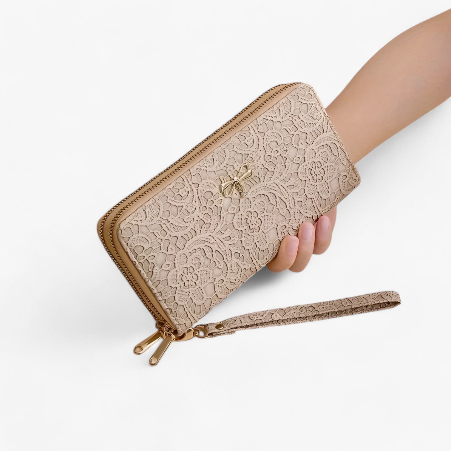 E Capiente con Rilievi in Pizzo - Rosa Scuro - capiente capiente rilievi pizzo rilievi wallet wallets womens wallet - Concept Palermo
