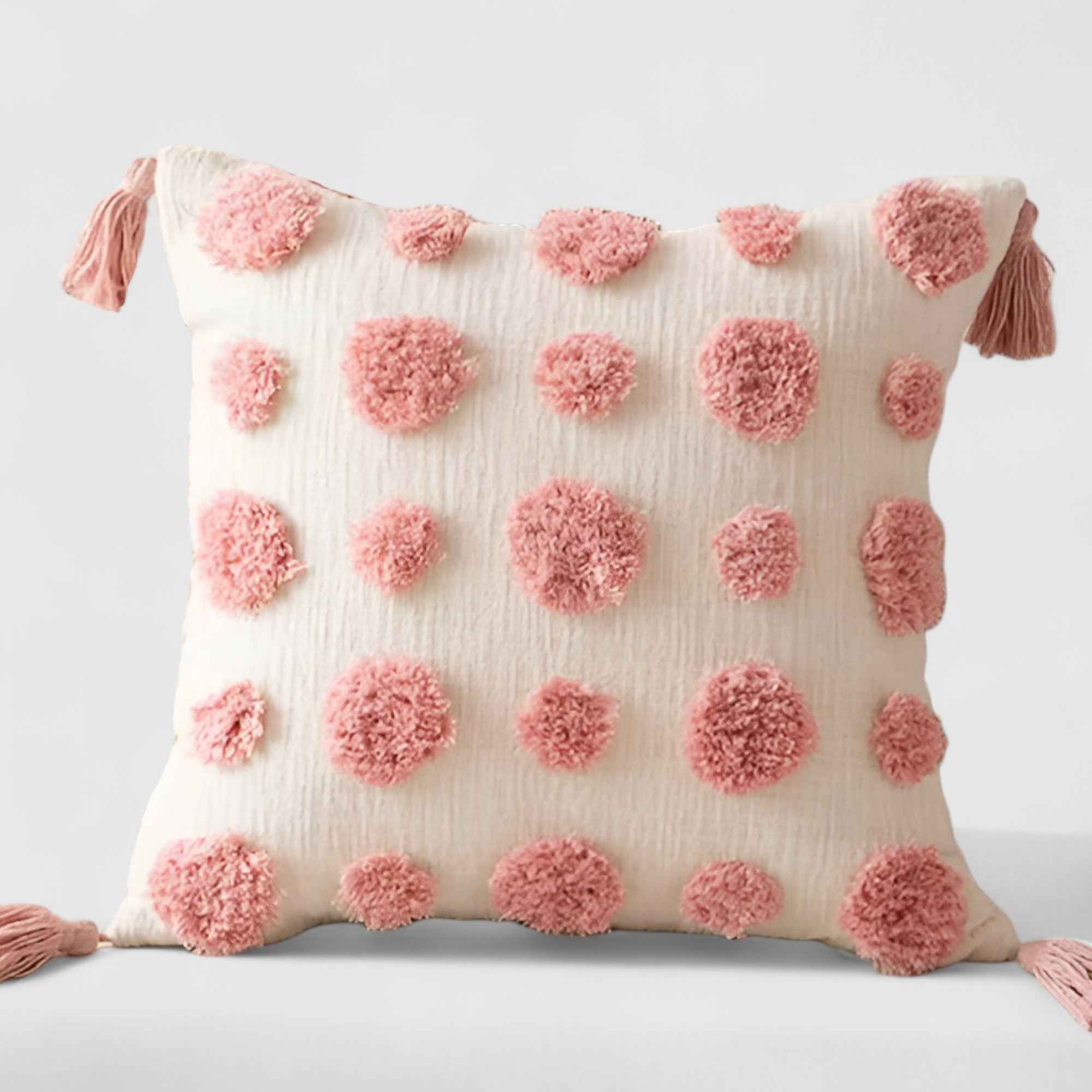 Cuscino Decorativo Rosa Velluto Capitonné