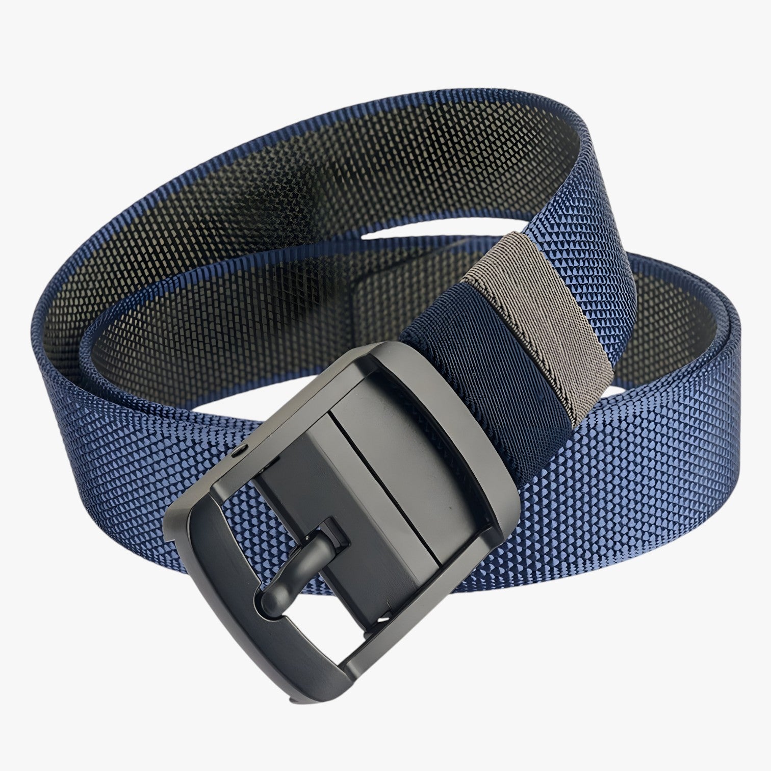 Cintura reversibile in nylon: 2 look in 1 per ogni stile Uomo - blu-nero 120cm - Belts belts for men cintura cintura reversibile look Mens belt nylon ogni reversibile stile - Concept Palermo