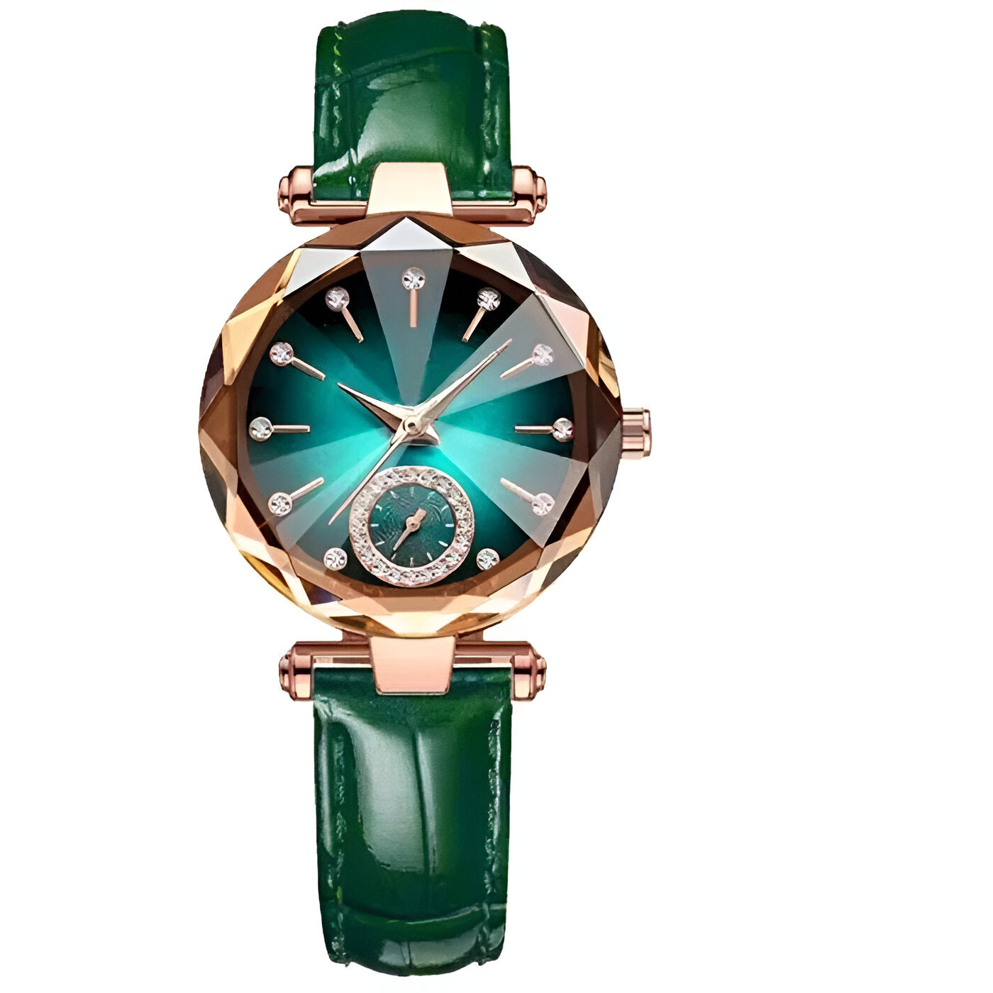 Orologio da donna in acciaio con diamanti e impermeabile - Verde - acciaio diamanti donna female watch impermeabile orologio orologio donna watch for women watches - Concept Palermo