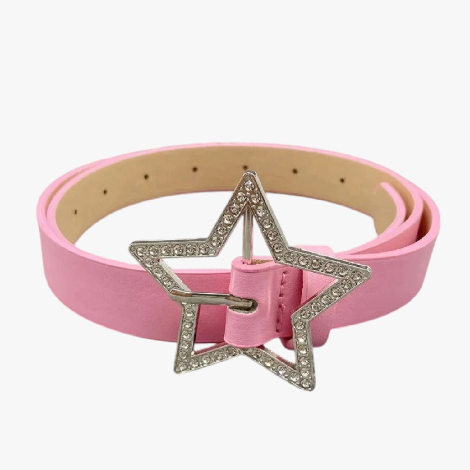 Cintura rosa in pelle con fibbia retrò e diamanti scintillanti - Rosa - Belts cintura cintura pelle diamanti fibbia pelle retr scintillanti waist belt for women Womens belt - Concept Palermo