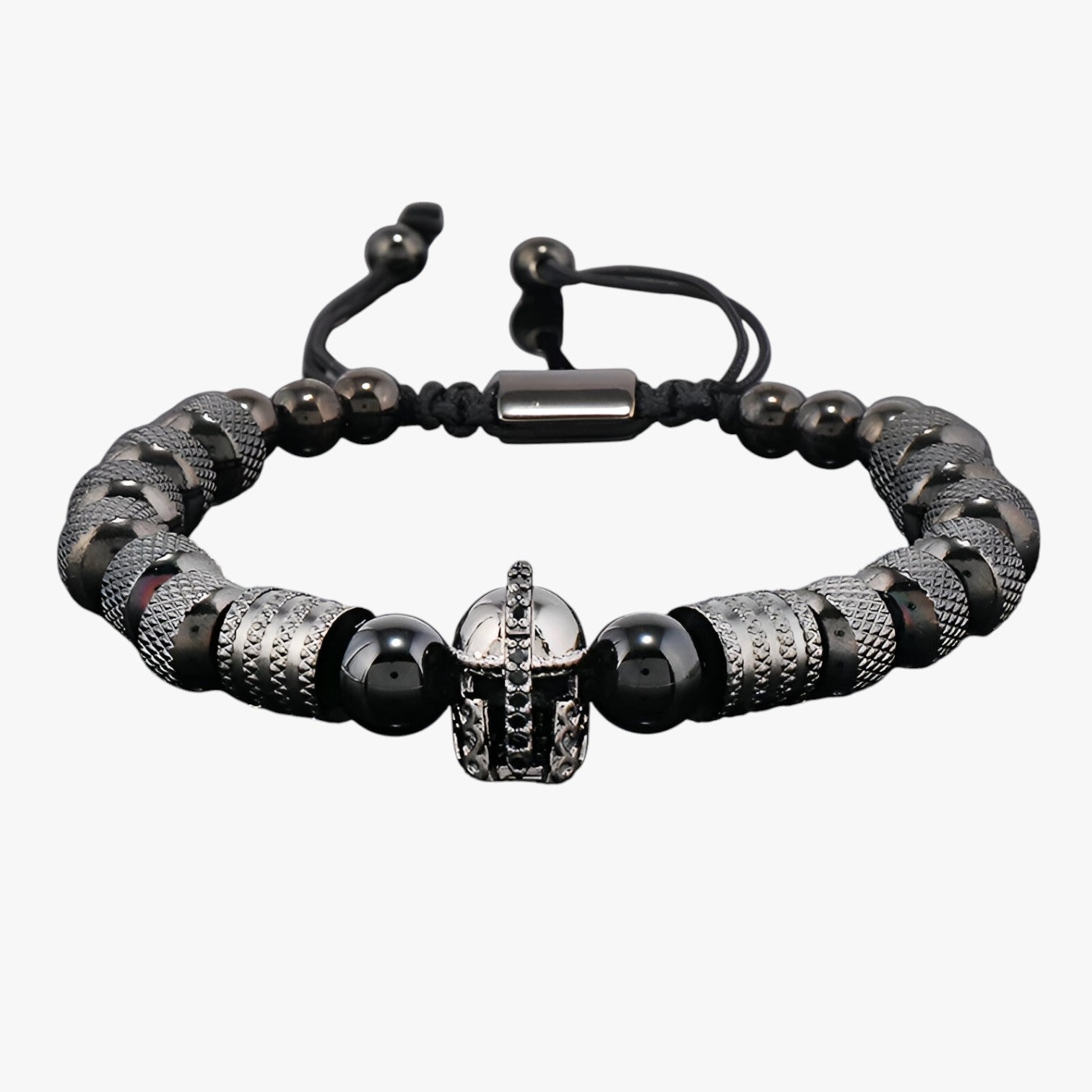 Stile audace e potenza – Porta lo spirito di un guerriero spartano - NERO - audace BRACELET guerriero jewelry mens accessory mens bracelet porta potenza spartano spirito stile - Concept Palermo