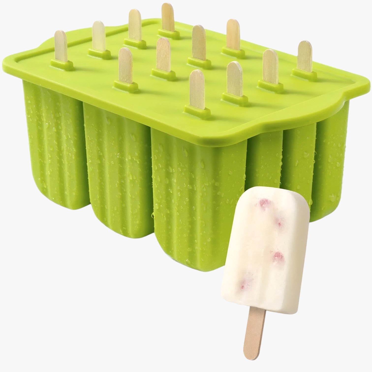 Stampi per Gelato Estivi – Facili Gelati Fai-da-te per Snack Rinfrescanti Uomo - 12 grid-verde - estivi facili gelati gelato Kitchen kitchen & dining kitchen accessory kitchen tools rinfrescanti snack stampi - Concept Palermo