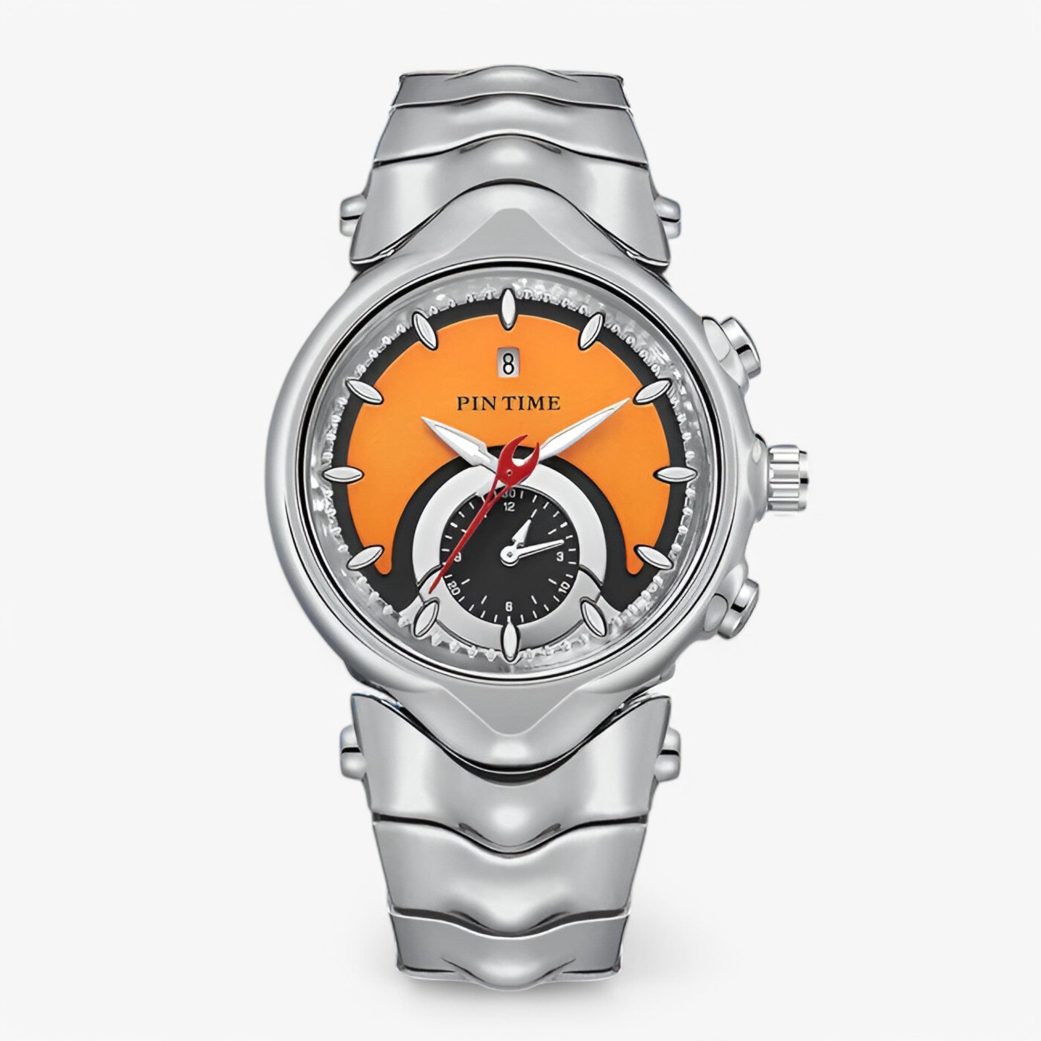 Orologio di Lusso Retrò Millennium Oro Uomo - Arancione Argento - accessoires horloges millennium orologio orologio retr retr uomo watches - Concept Palermo