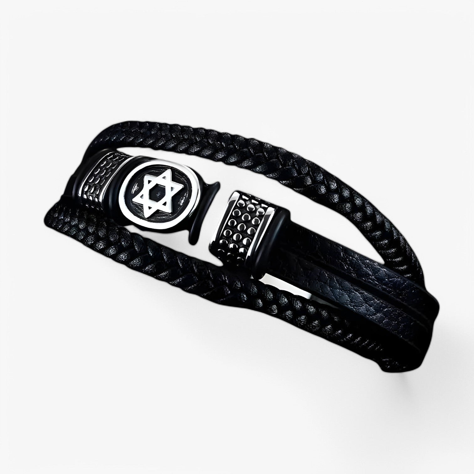 Bracciale in Cuoio a Strati con Chiusura Magnetica Uomo - - bracciale bracciale cuoio BRACELETS chiusura cuoio jewelry magnetica mens accessory mens bracelet strati uomo - Concept Palermo