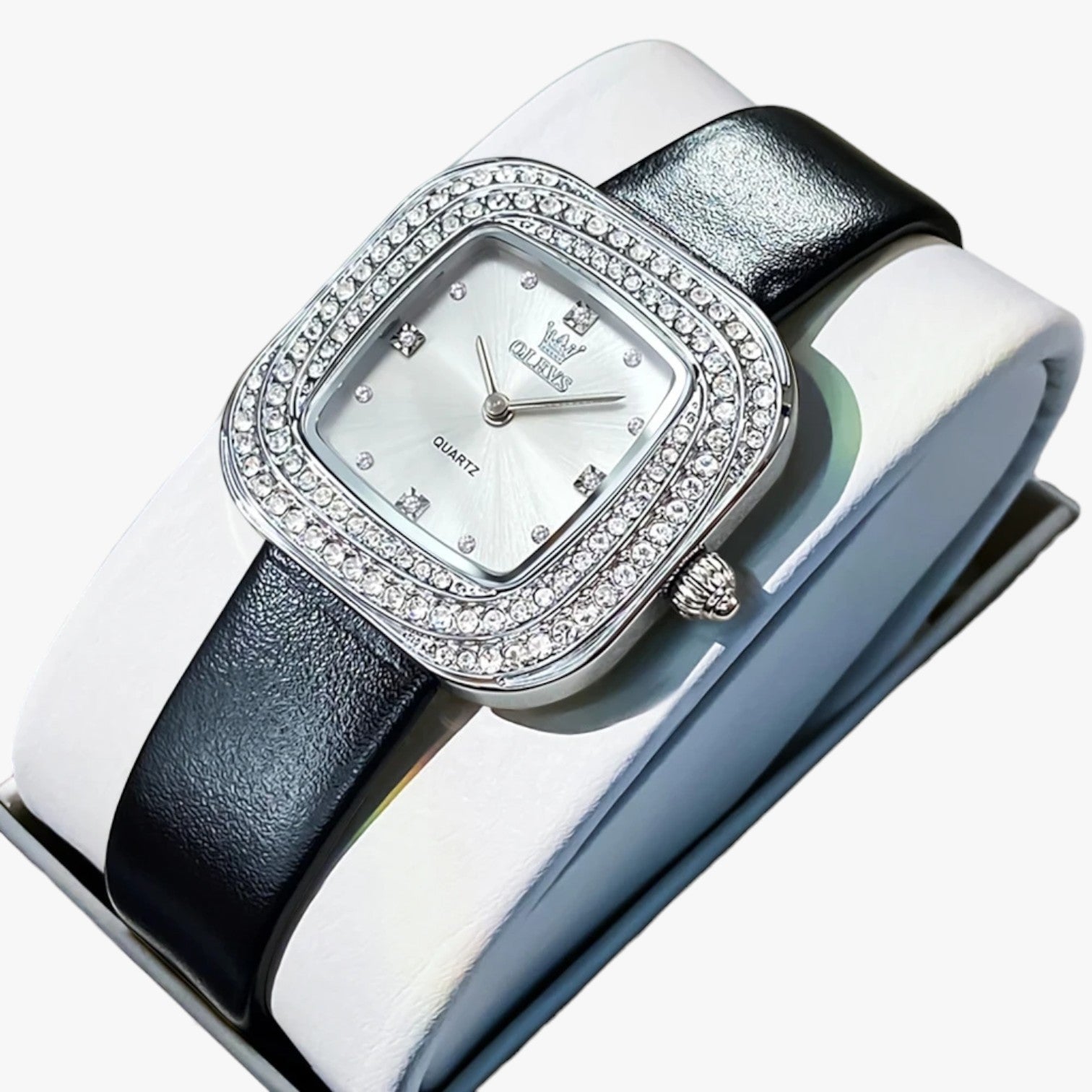 Orologio quadrato in pelle - nero - female watch ladies watch orologio orologio quadrato pelle quadrato watch watch for women watches - Concept Palermo