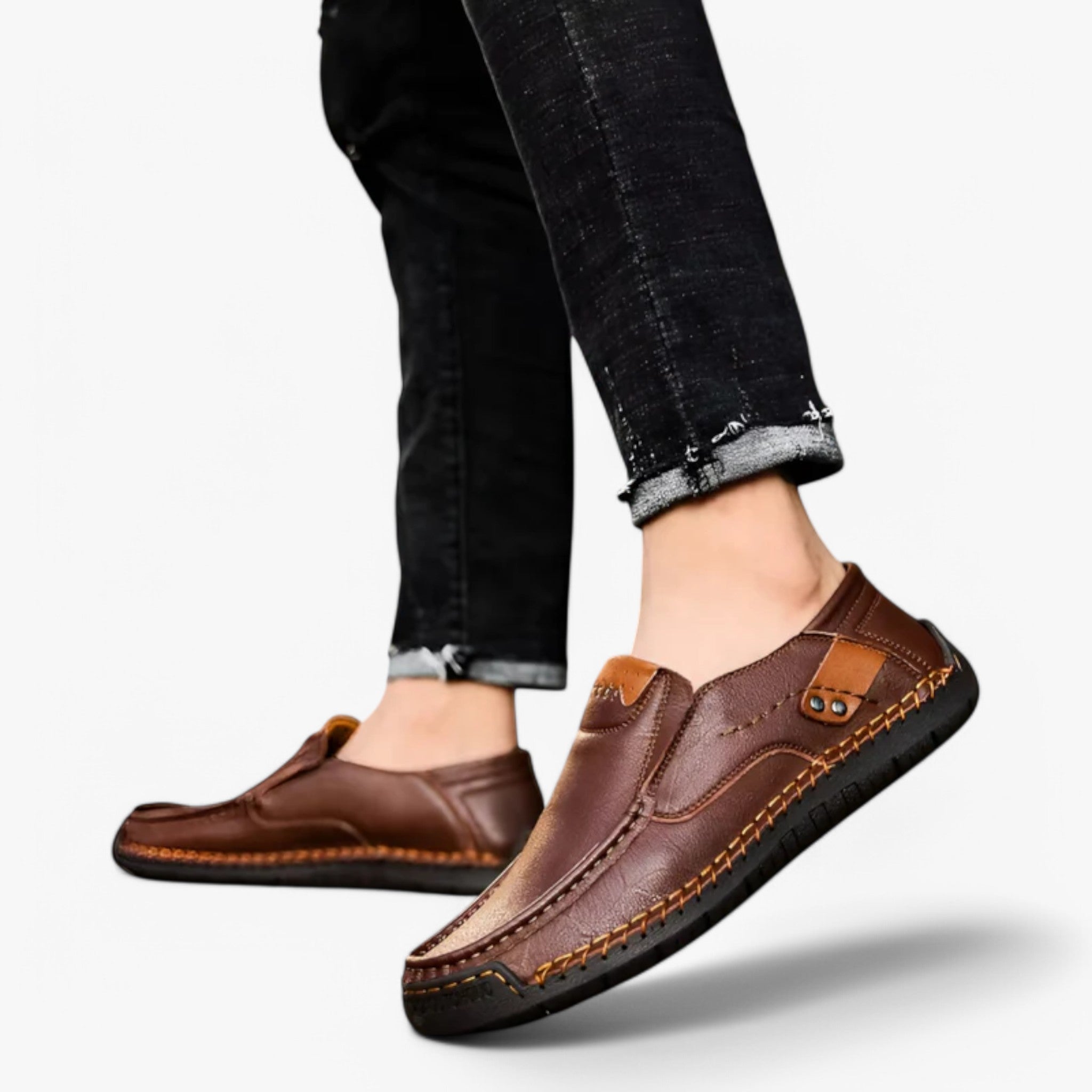 Mocassini Uomo in Vera Pelle Fatti a Mano Artigianali Eleganti - - fatti mano mocassini mocassini pelle pelle schoenen shoes - Concept Palermo