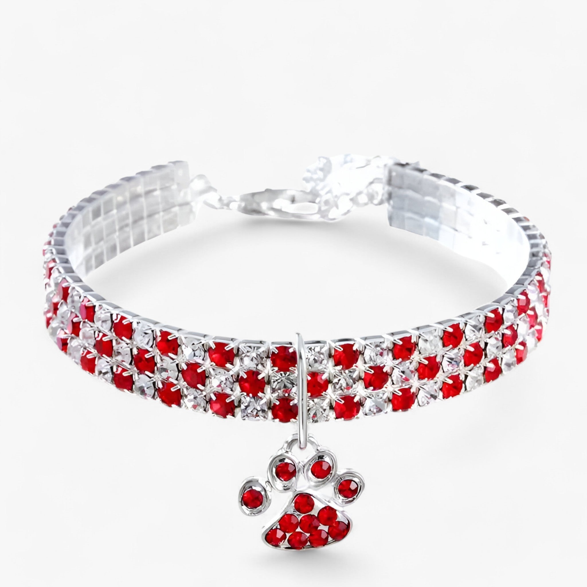 Collana Uomo Lusso Argento 925 con Pendente Diamante CZ Cristallo Elegante - Rosso - collana collana cristallo cristallo diamante pendant pets & supplies uomo - Concept Palermo