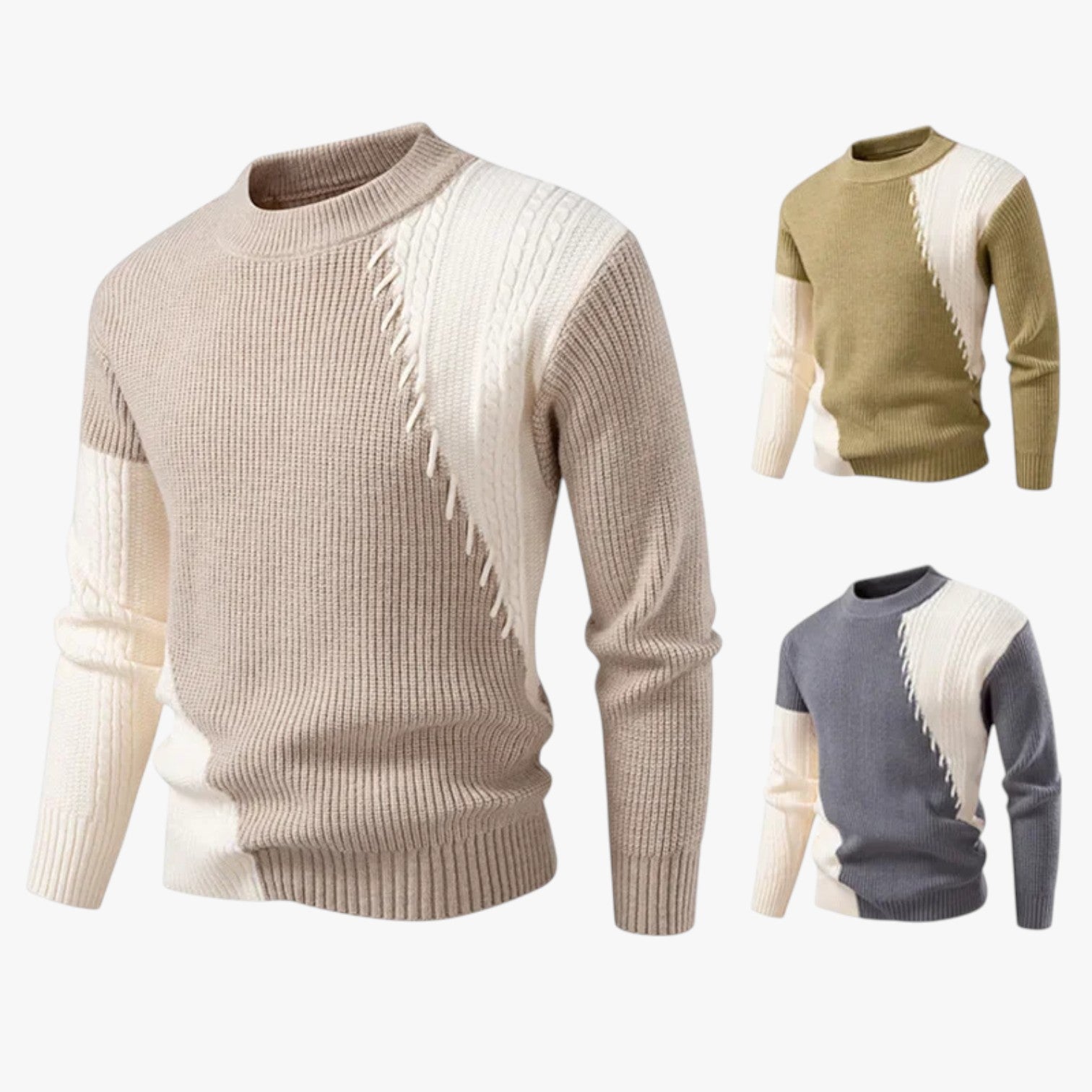 Maglione oversize da uomo, caldo ed, color block, per l'autunno - - autunno block caldo color maglione maglione oversize men's sweater oversize Sweater sweater men sweaters - Concept Palermo