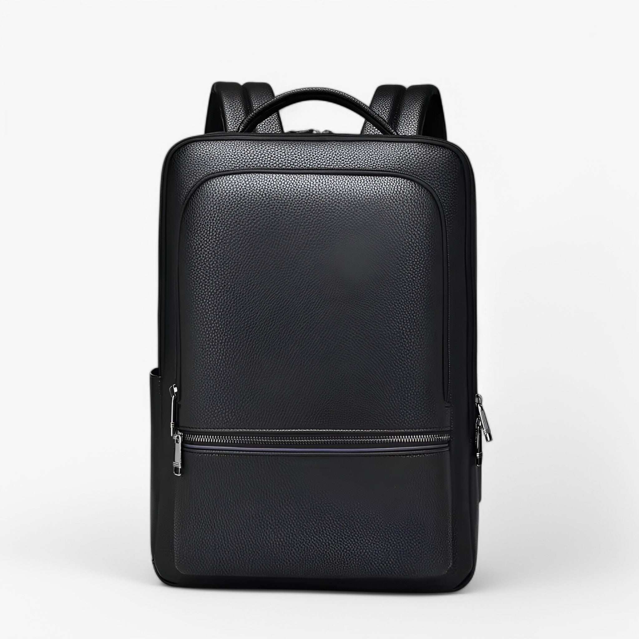 Zaino in Pelle con USB Uomo - Alta Qualita, Consegna Rapida - Nero-B - accessoires bags pelle tassen uomo zaino zaino pelle - Concept Palermo