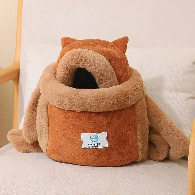 Un affascinante gatto in una borsa di peluche Velluto - - affascinante affascinante gatto borsa gatto peluche pets & supplies velluto - Concept Palermo