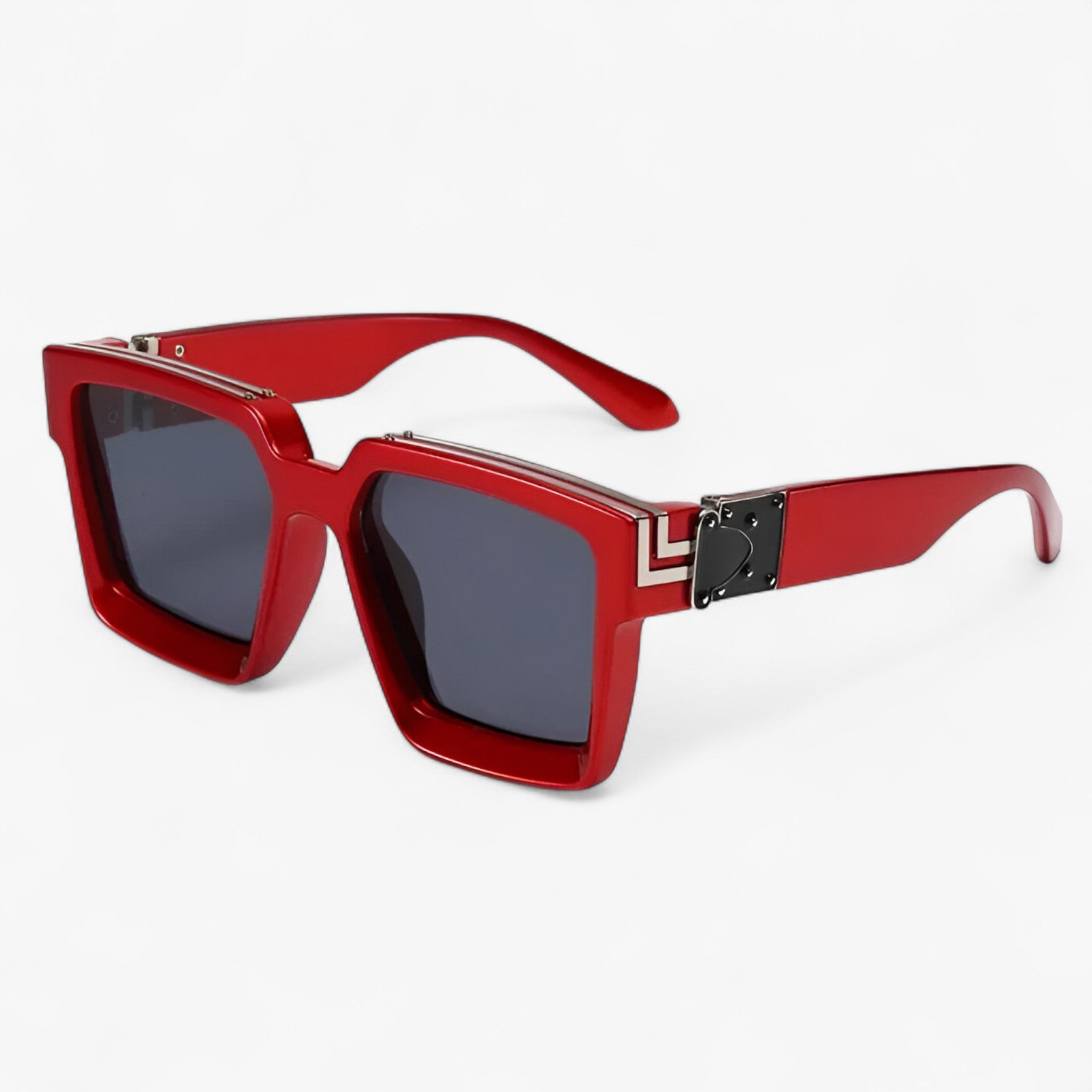 Occhiali da sole quadrati vintage da uomo - Rosso Grigio other - Fashion Sunglasses men sunglasses polarized mens sunglasses occhiali occhiali sole Polarized man sunglasses quadrati sole sunglasses sunglasses polarized men uomo vintage - Concept Palermo