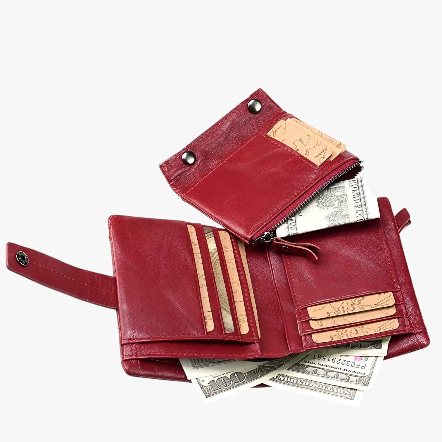 Portafoglio Donna in Vera Pelle Lusso, Compatto e Pratico - Elegante e Funzionale - - compatto donna pelle portafoletta portafoletta donna pratico wallet wallets womens wallet - Concept Palermo