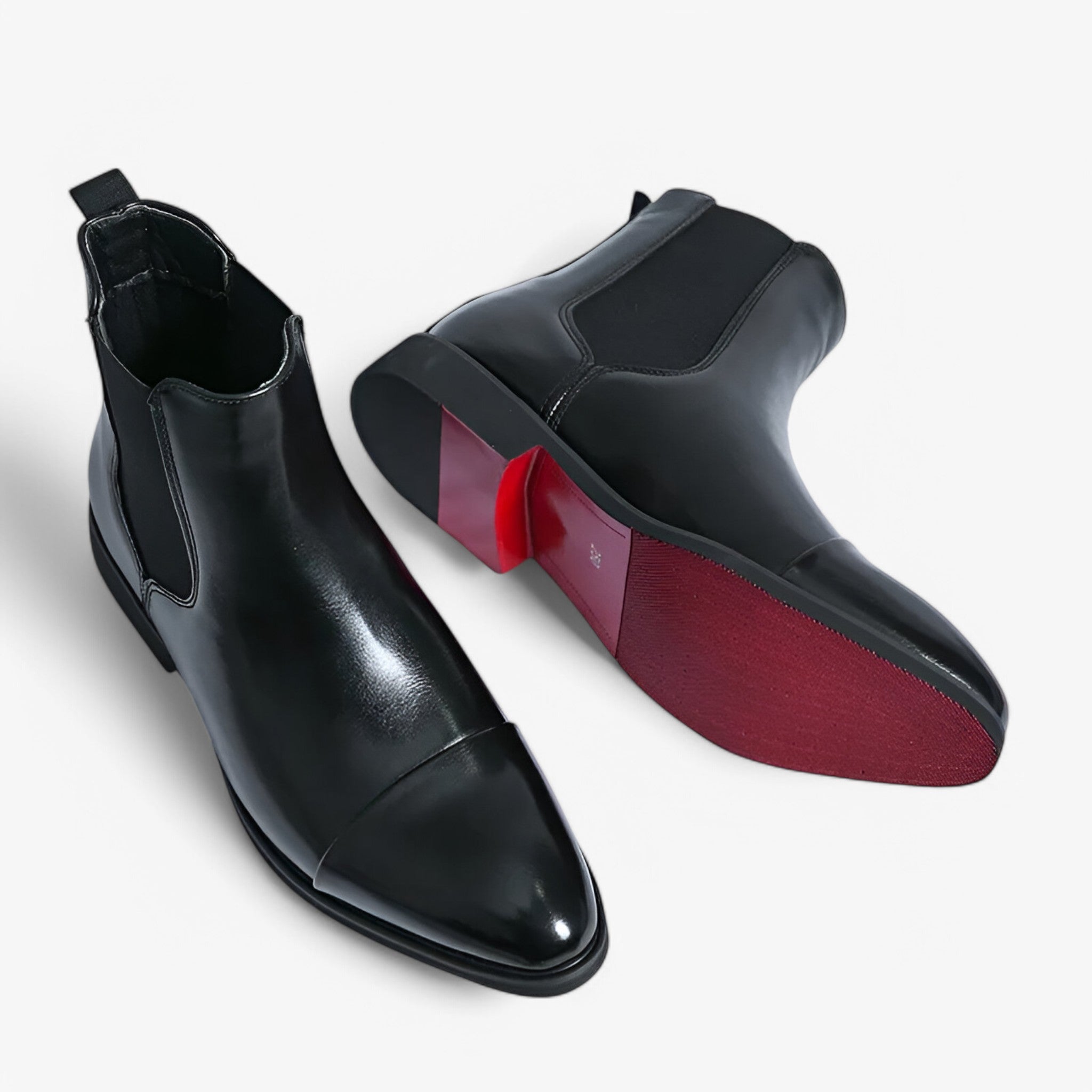 Stivali Chelsea Uomo Neri in Vera Pelle – Eleganti, Comodi, Disponibili Varie Taglie - - chelsea pelle schoenen shoes stivali stivali chelsea uomo vera - Concept Palermo