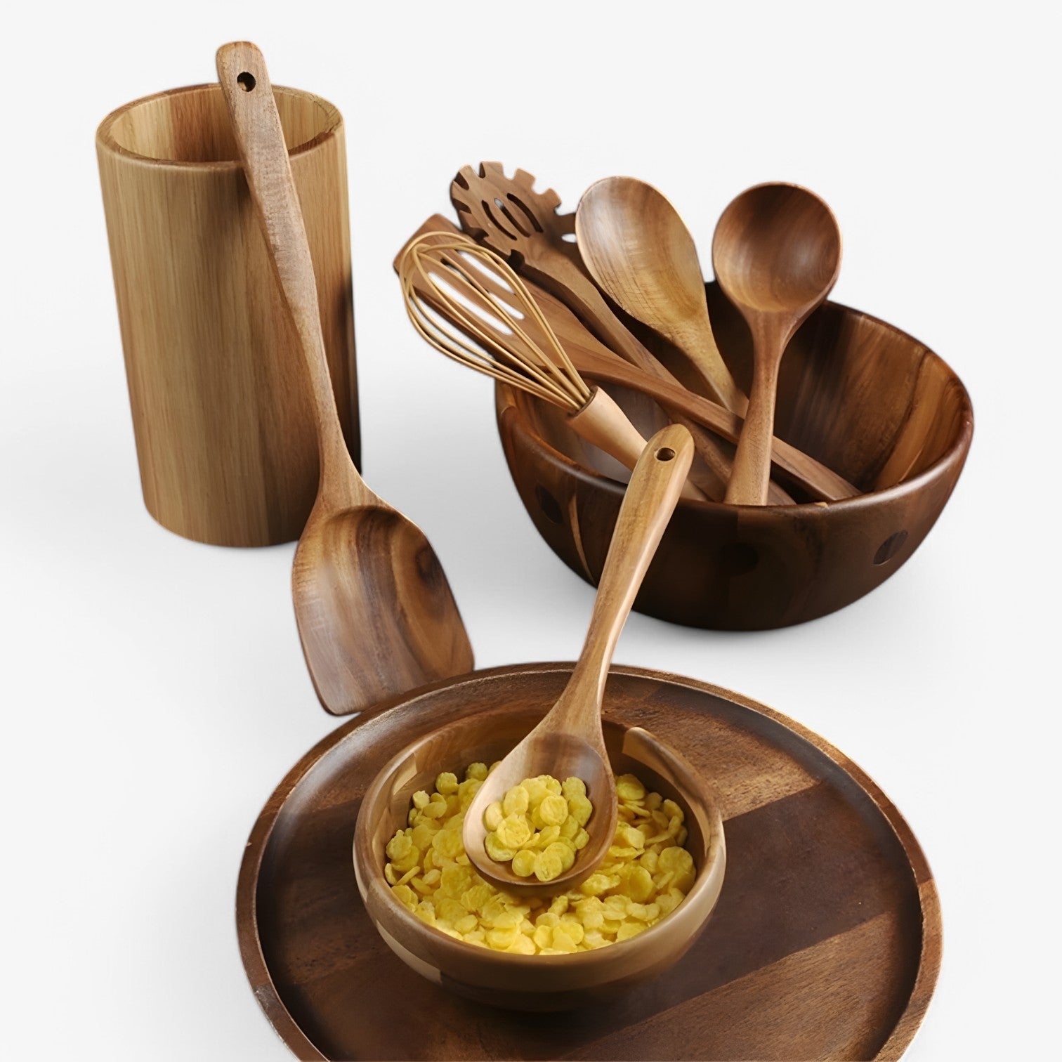 Set di cottura in legno 7 pezzi – naturale, sostenibile e antiaderente Uomo - - antiaderente cottura cottura legno Kitchen kitchen & dining kitchen accessory kitchen tools legno naturale pezzi sostenibile - Concept Palermo