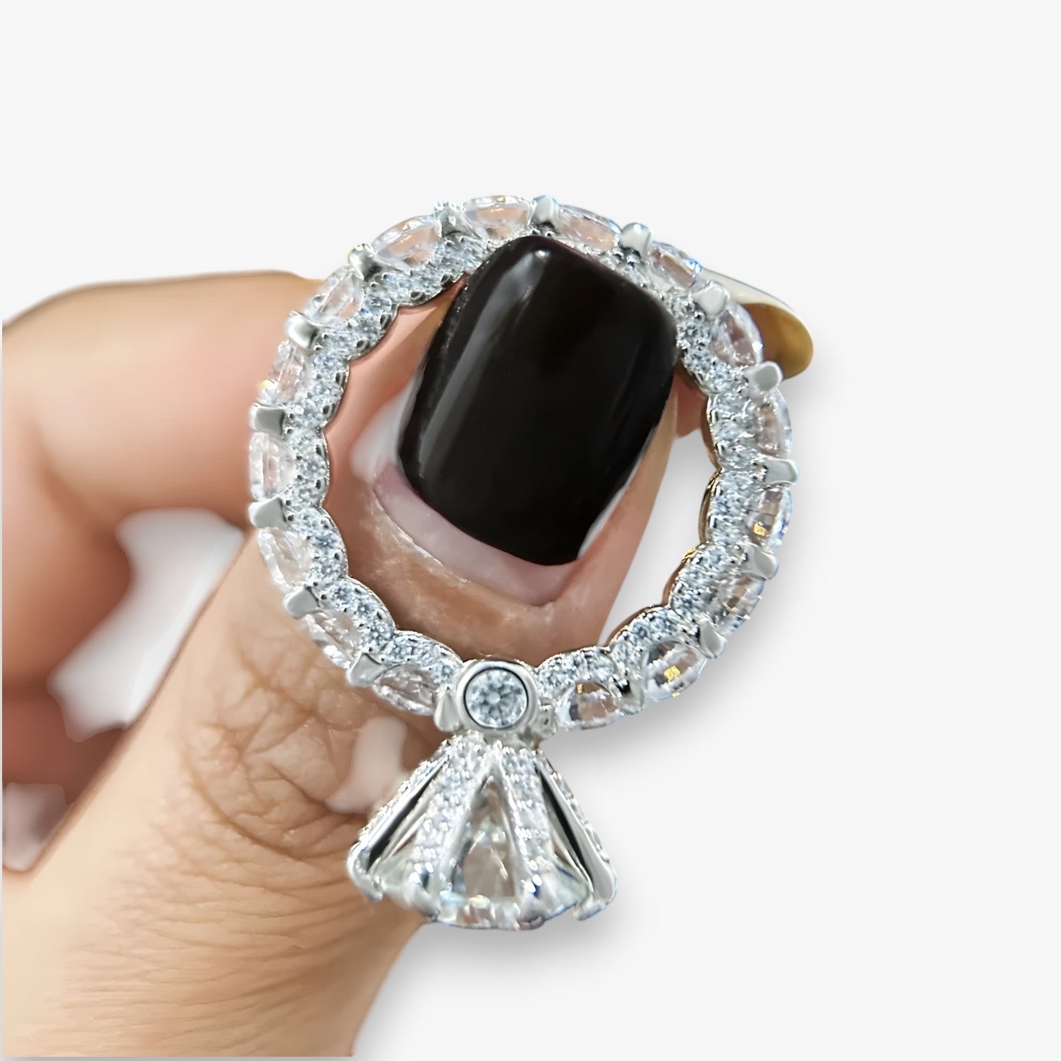 Anello di Fidanzamento in Moissanite – S925 Argento con Halo Nascosto Uomo - - Accessories Jewelry anello anello fidanzamento fidanzamento halo jewelry moissanite nascosto Rings uomo - Concept Palermo