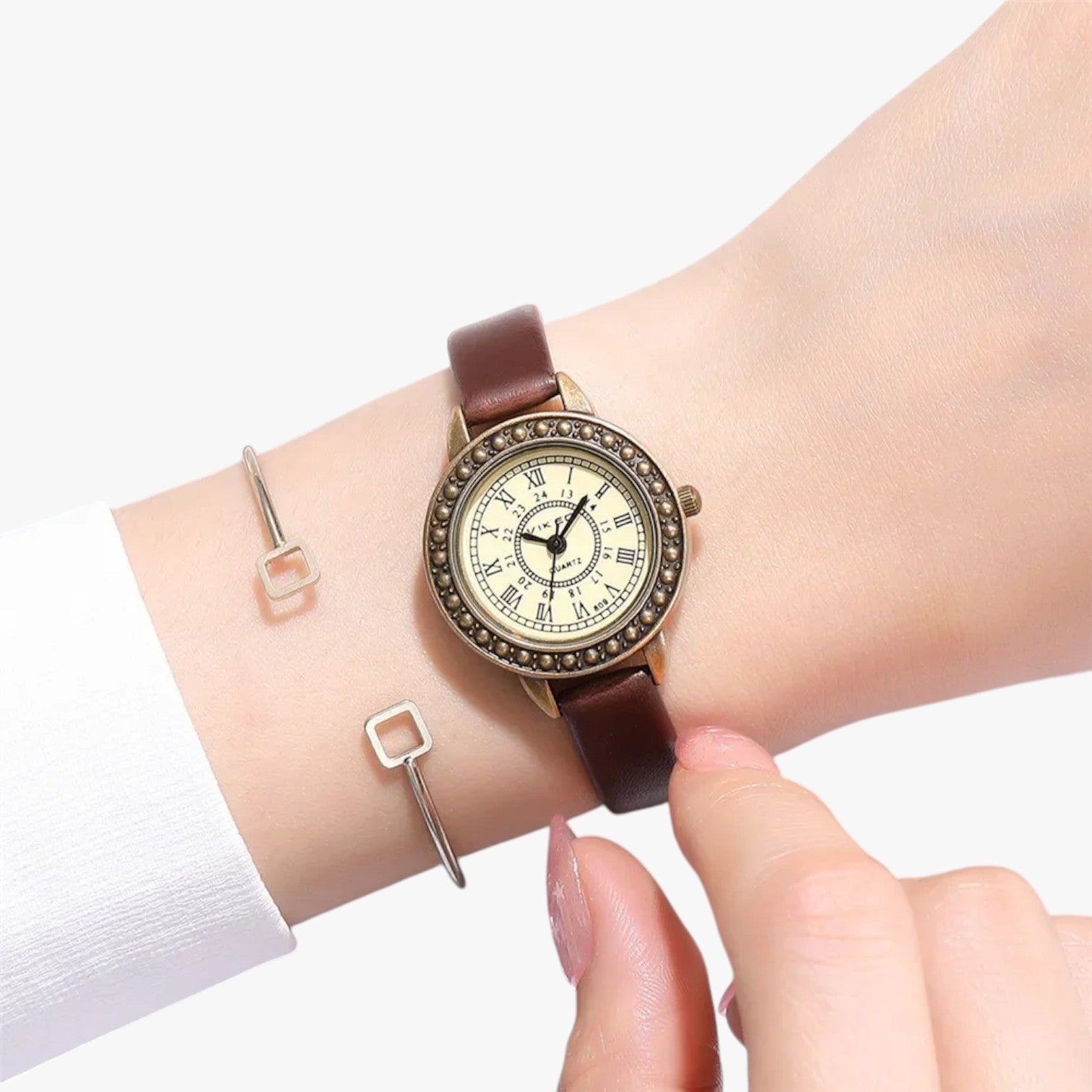 Orologio vintage in pelle con quadrante romano Uomo - - female watch ladies watch orologio orologio vintage pelle quadrante romano uomo vintage watch watch for women watches - Concept Palermo