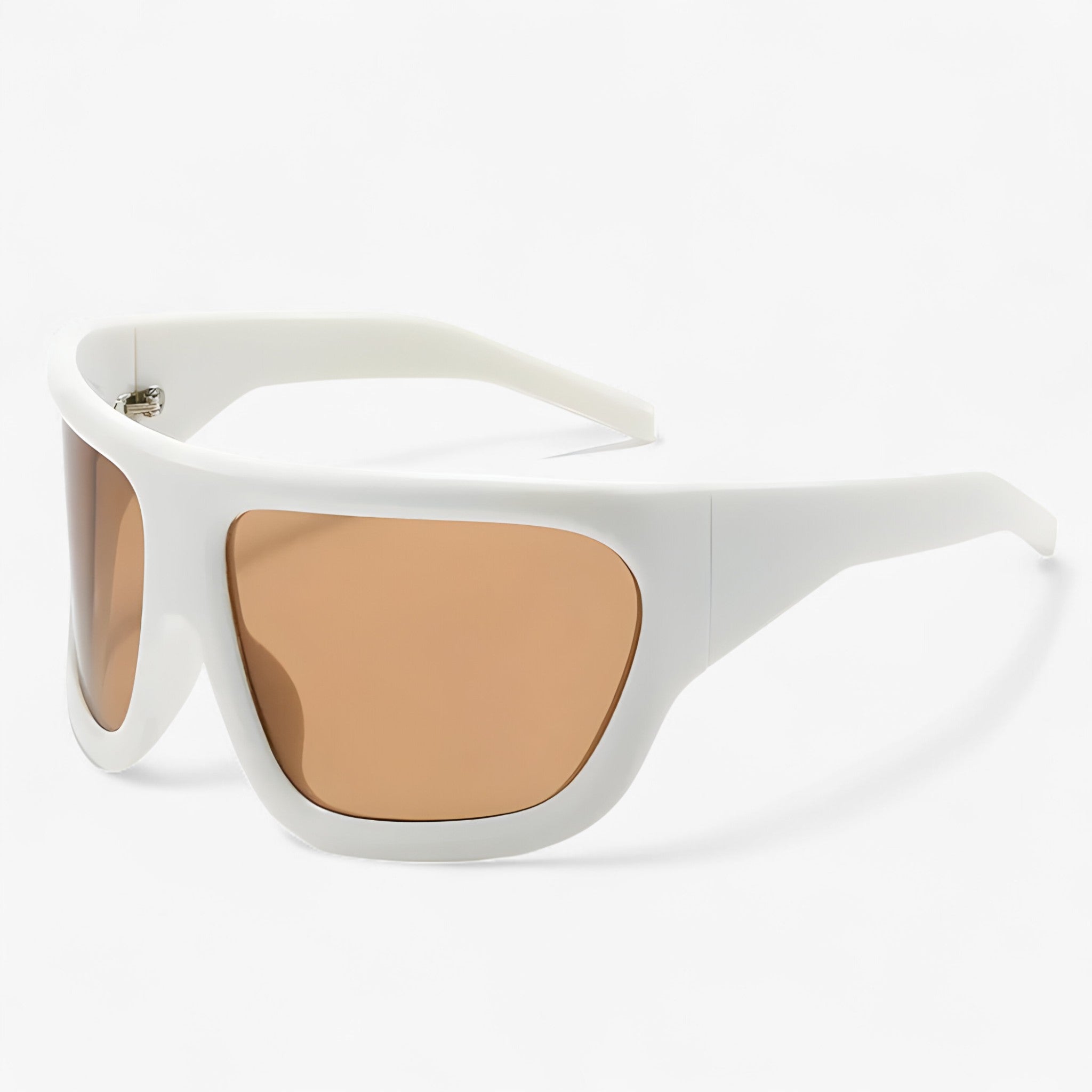 Occhiali da sole sportivi oversize steampunk Uomo - BiancoMarrone - Fashion Sunglasses men sunglasses polarized mens sunglasses occhiali occhiali sole oversize Polarized man sunglasses sole sportivi steampunk sunglasses sunglasses polarized men uomo - Concept Palermo